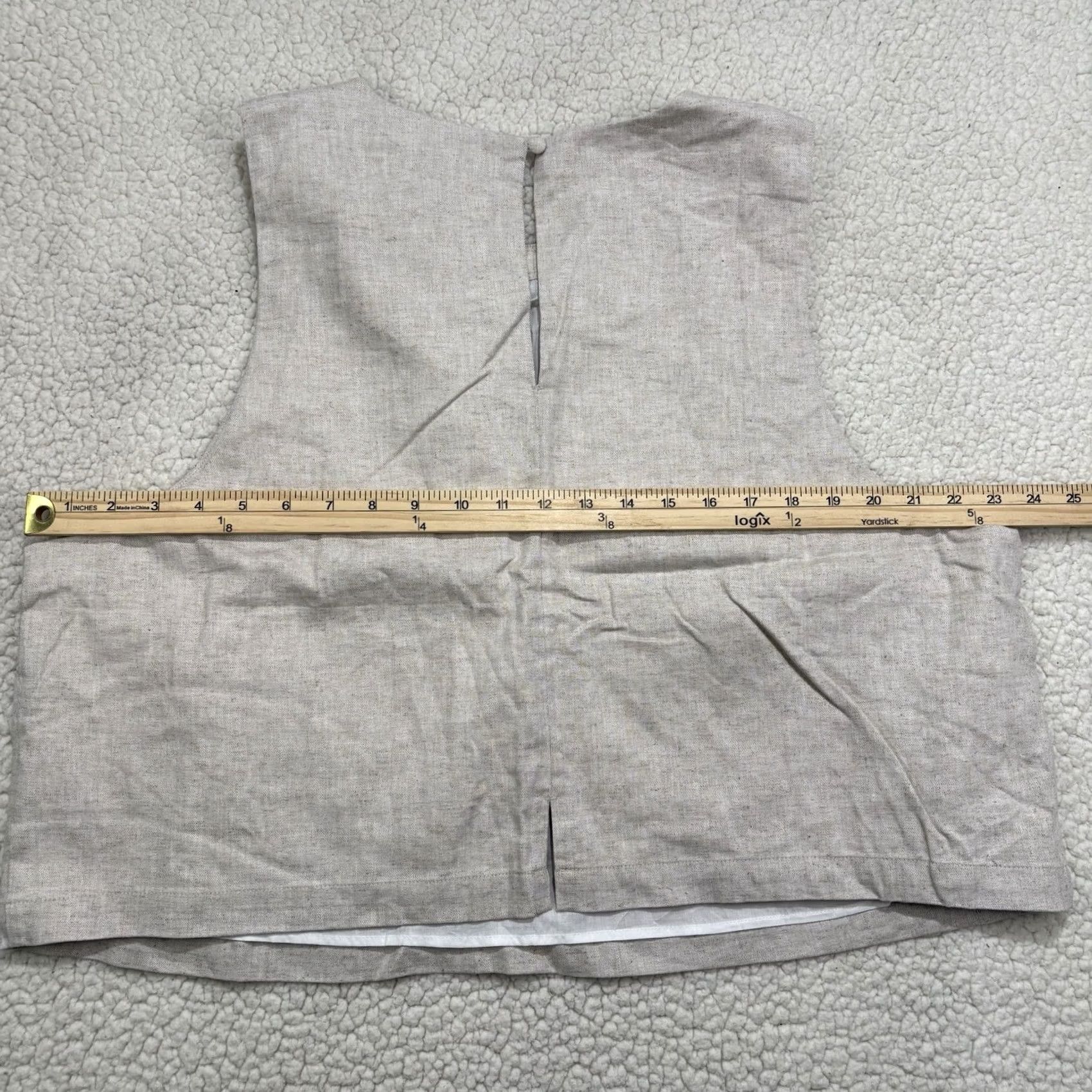 Banana Republic NWT Banana Republic Linen Blend Shell Tank Top Size XXL Cream Cropped Sleeveless Size XXL / US 16-18 / IT 52-54 - 5 Thumbnail