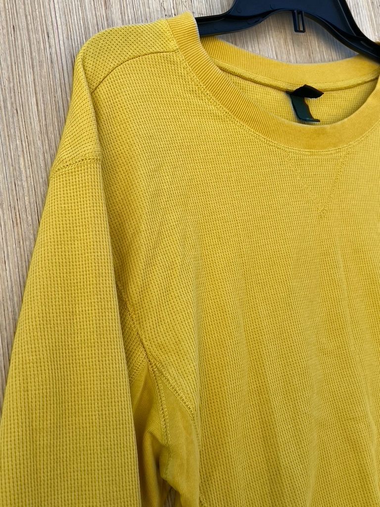 Other Wild Fable - Men's Thermal Long Sleeve Henley Shirt - Yellow Size US XS / EU 42 / 0 - 14 Thumbnail