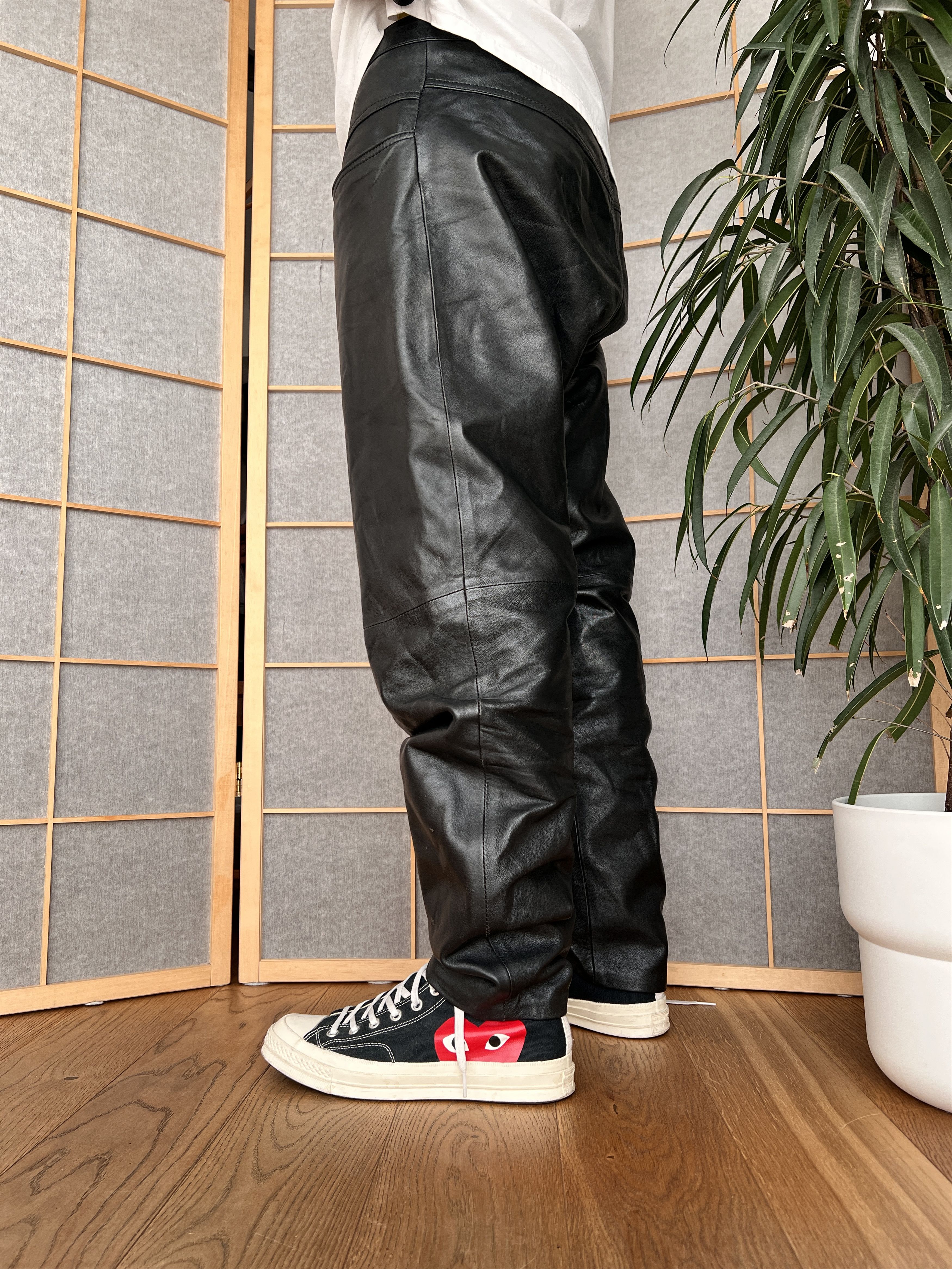 Hysteric Glamour VIntage soft leather pants yohji yamamoto diesel opium style Size US 36 / EU 52 - 8 Thumbnail