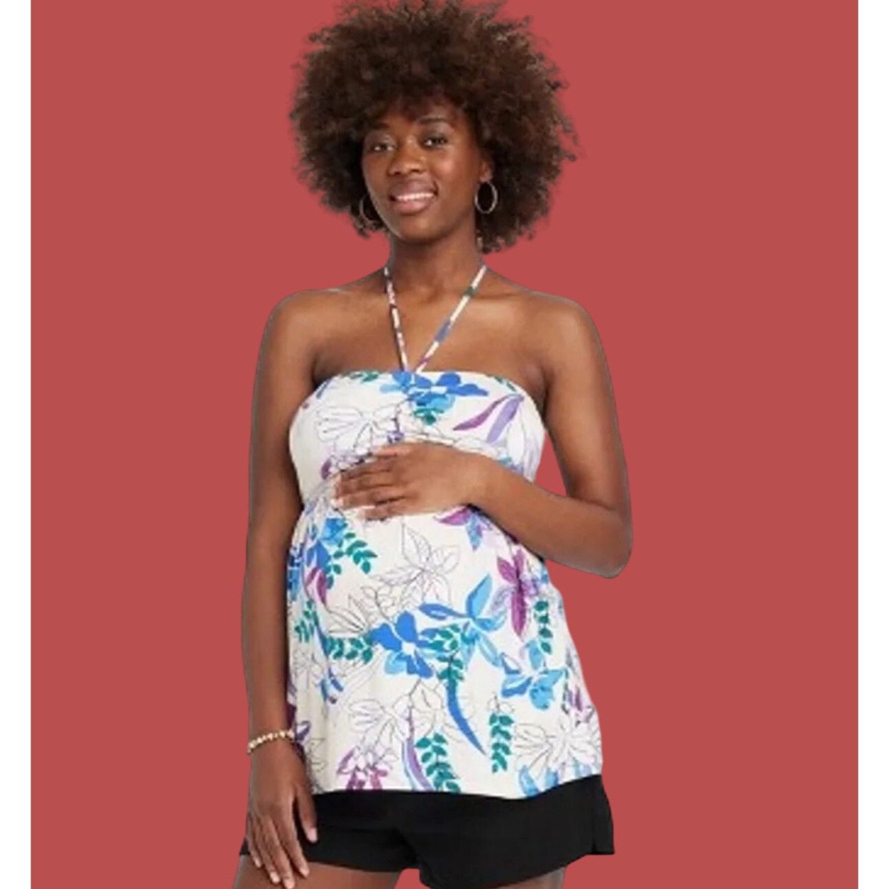 Other Isabel Maternity - Women's Maternity Tank Top Babydoll Pullo Size L / US 10 / IT 46 - 1 Thumbnail