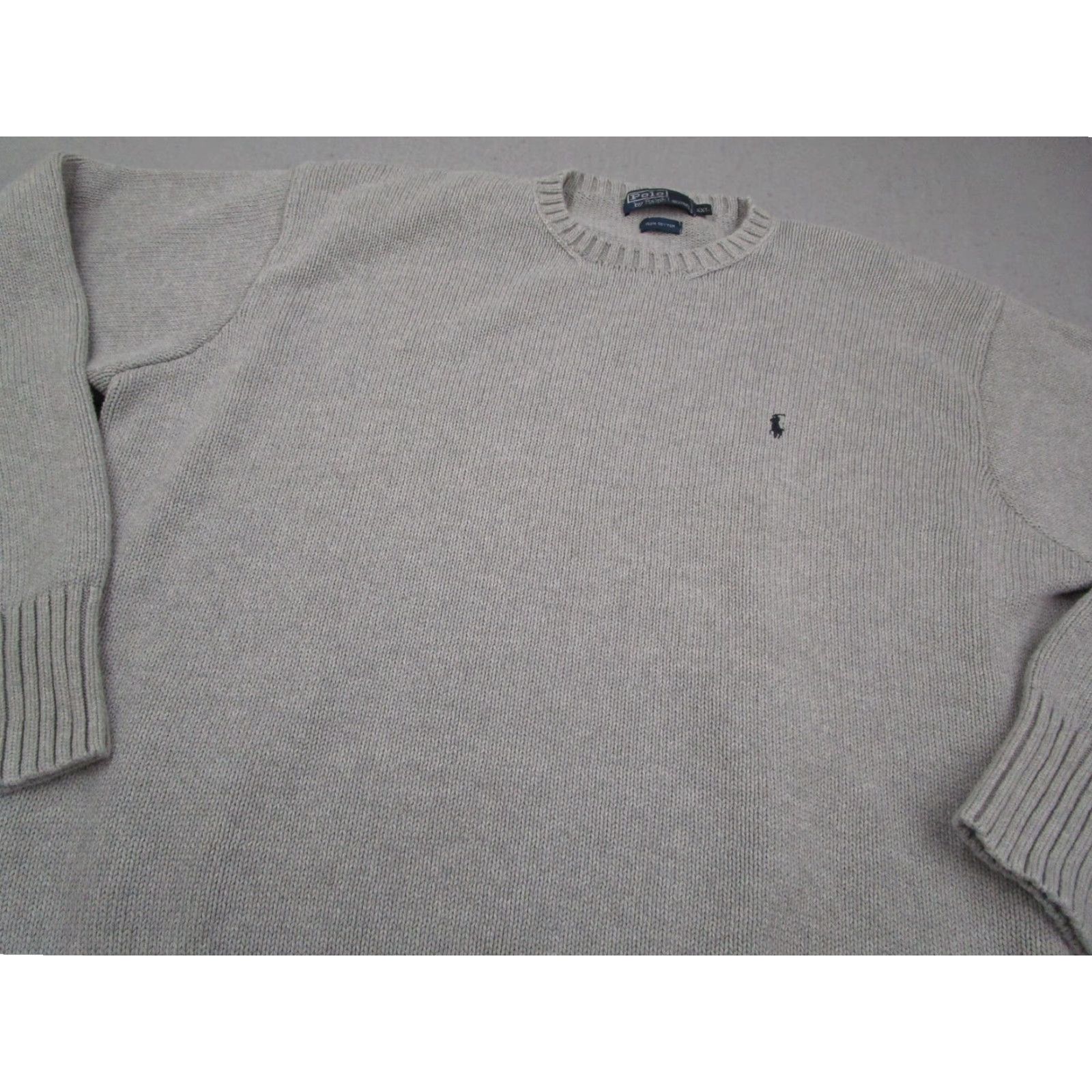 Polo Ralph Lauren Vintage Polo Ralph Lauren Sweater Mens 2XL Gray Cotton Crewneck Knit Pullover Size US XXL / EU 58 / 5 - 2 Thumbnail
