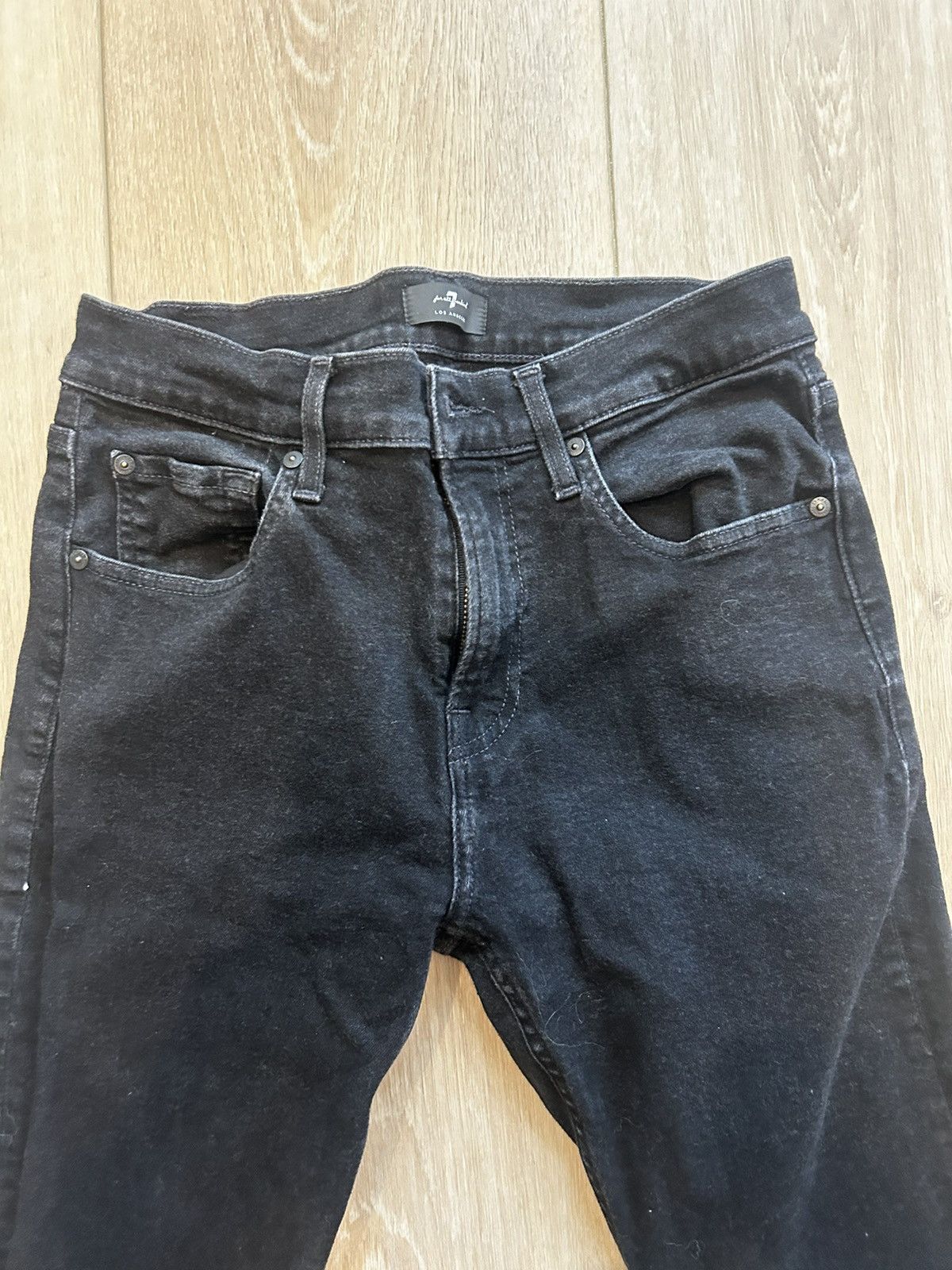 7 For All Mankind 7 For All Mankind Paxtyn Black Skinny Fit Jeans Size US 30 / EU 46 - 3 Thumbnail