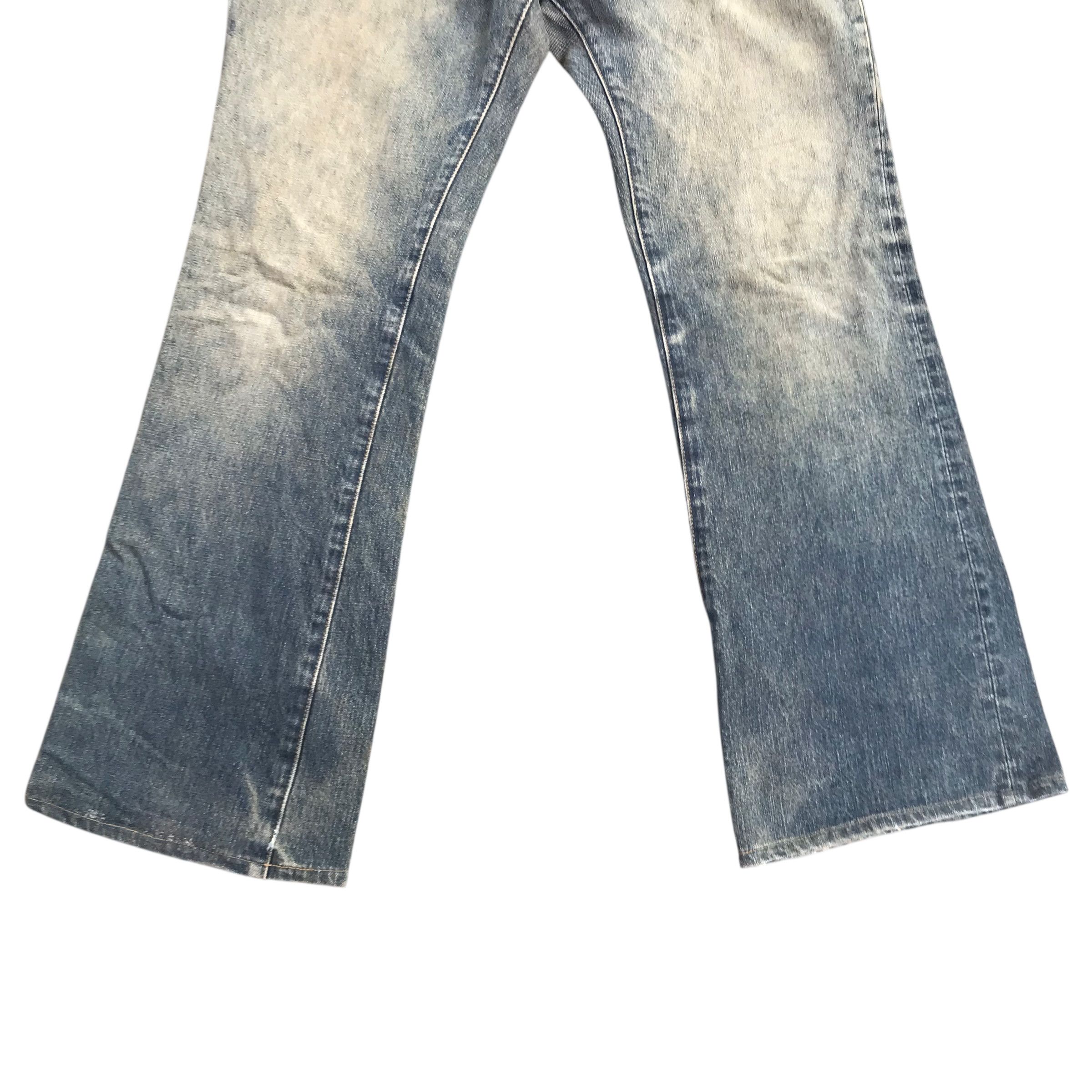 Tornado Mart FLARE!!Vintage 90s Wrangler Denim Flare Distressed-Size 31 Size US 31 - 2 Thumbnail