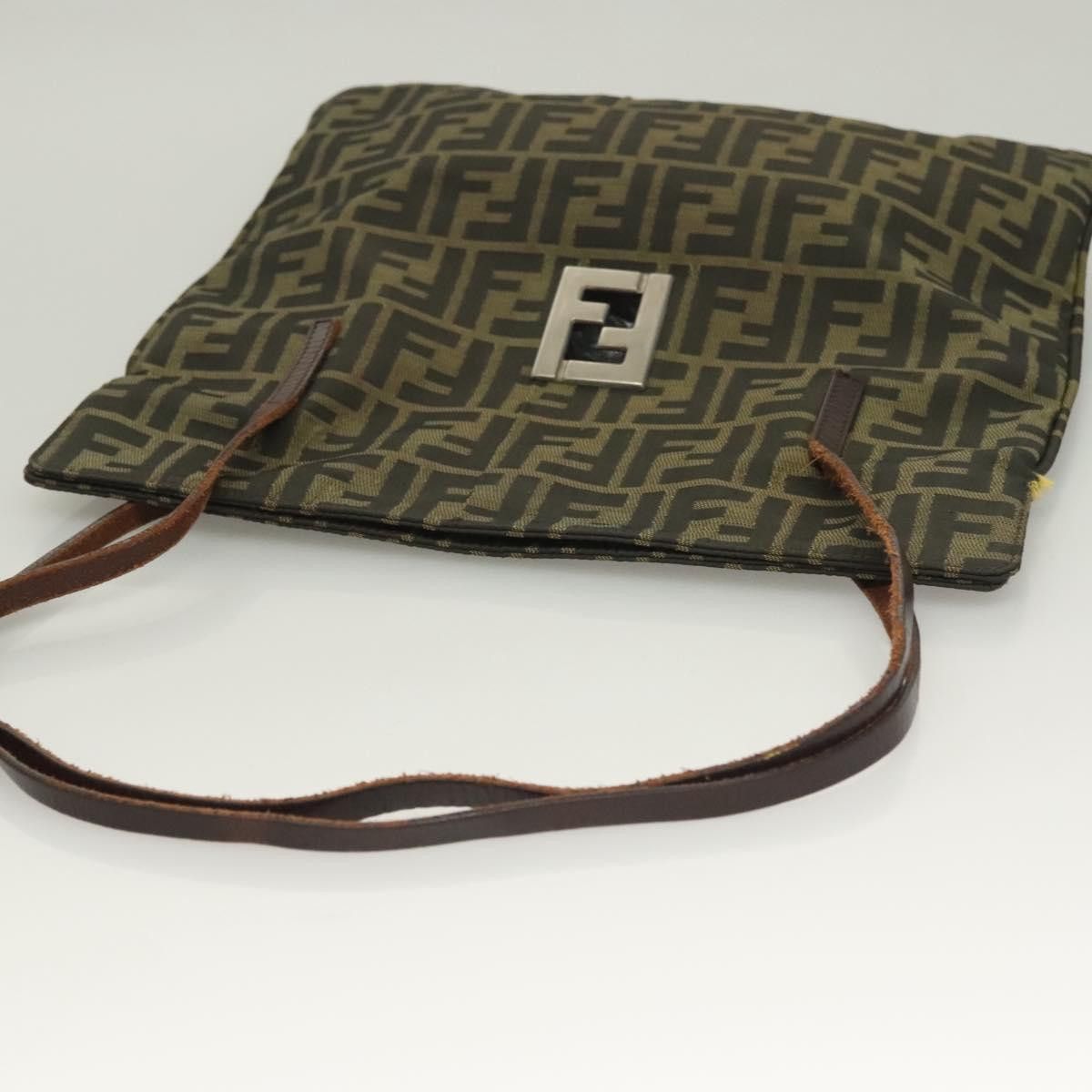 Fendi FENDI Zucca Canvas Shoulder Bag Brown Black Size ONE SIZE - 8 Thumbnail