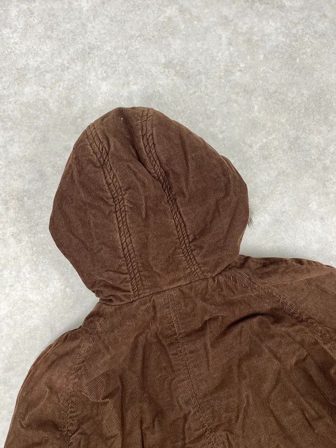 Dolce & Gabbana 2000s Dolce & Gabbana Brown Corduroy Fur Hooded Bomber Jacket Size US XS / EU 42 / 0 - 6 Thumbnail