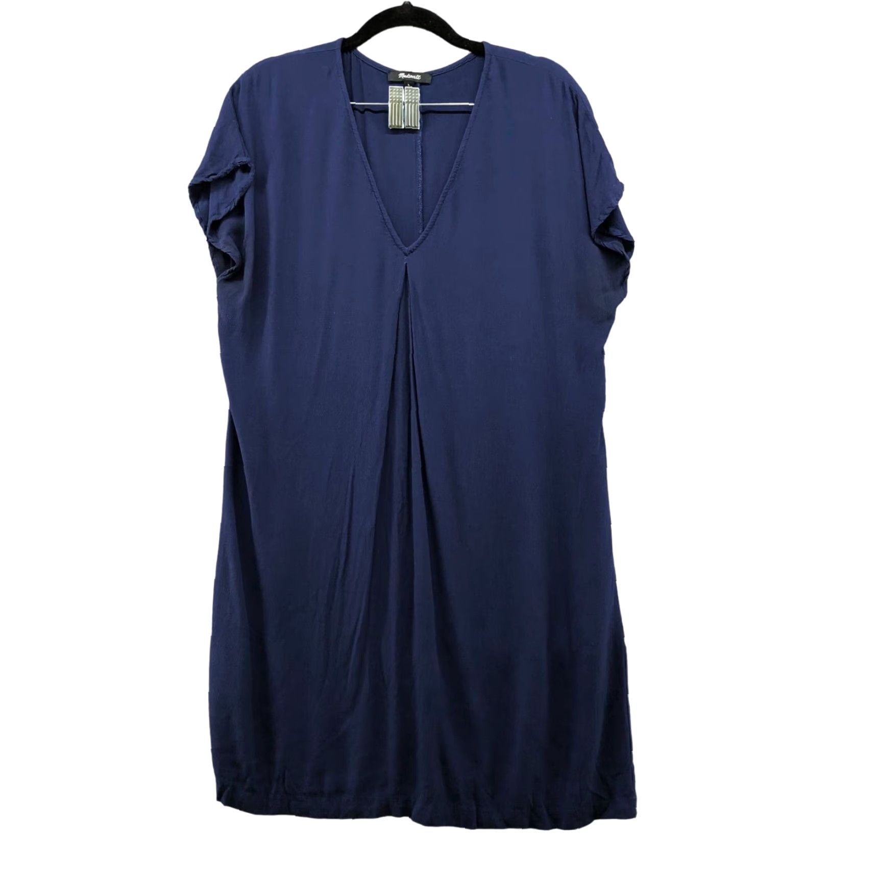 Madewell Madewell Dress Shift Short Sleeve V-Neck Pullover Blue L Womens Size L / US 10 / IT 46 - 2 Thumbnail
