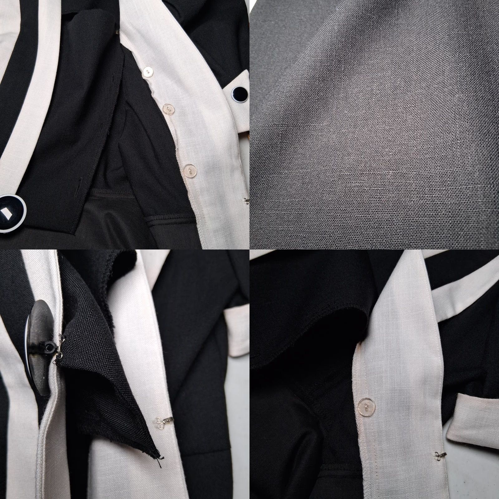 Vintage VINTAGE First Focus 1990s Outfit/Set Skirt Top 2 Piece Black White Office Wear Women 7/8 Midi Pencil 90s 80s Career Wear Size M / US 6-8 / IT 42-44 - 11 Thumbnail
