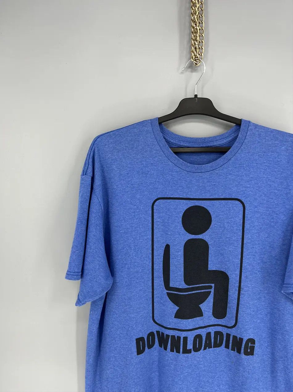 Vintage Vintage Y2K ADULT "DOWNLOADING" Art tee Streetwear Tee Size US XL / EU 56 / 4 - 4 Thumbnail