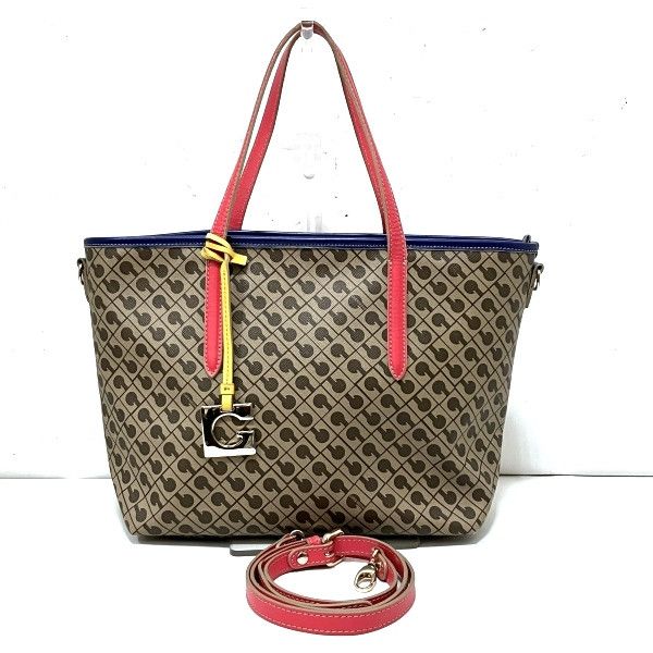 Other Other Gherardini PVC Leather Tote Bag with Logo Charm Canvas Tote Bag in Good Condition Size ONE SIZE - 1 Thumbnail