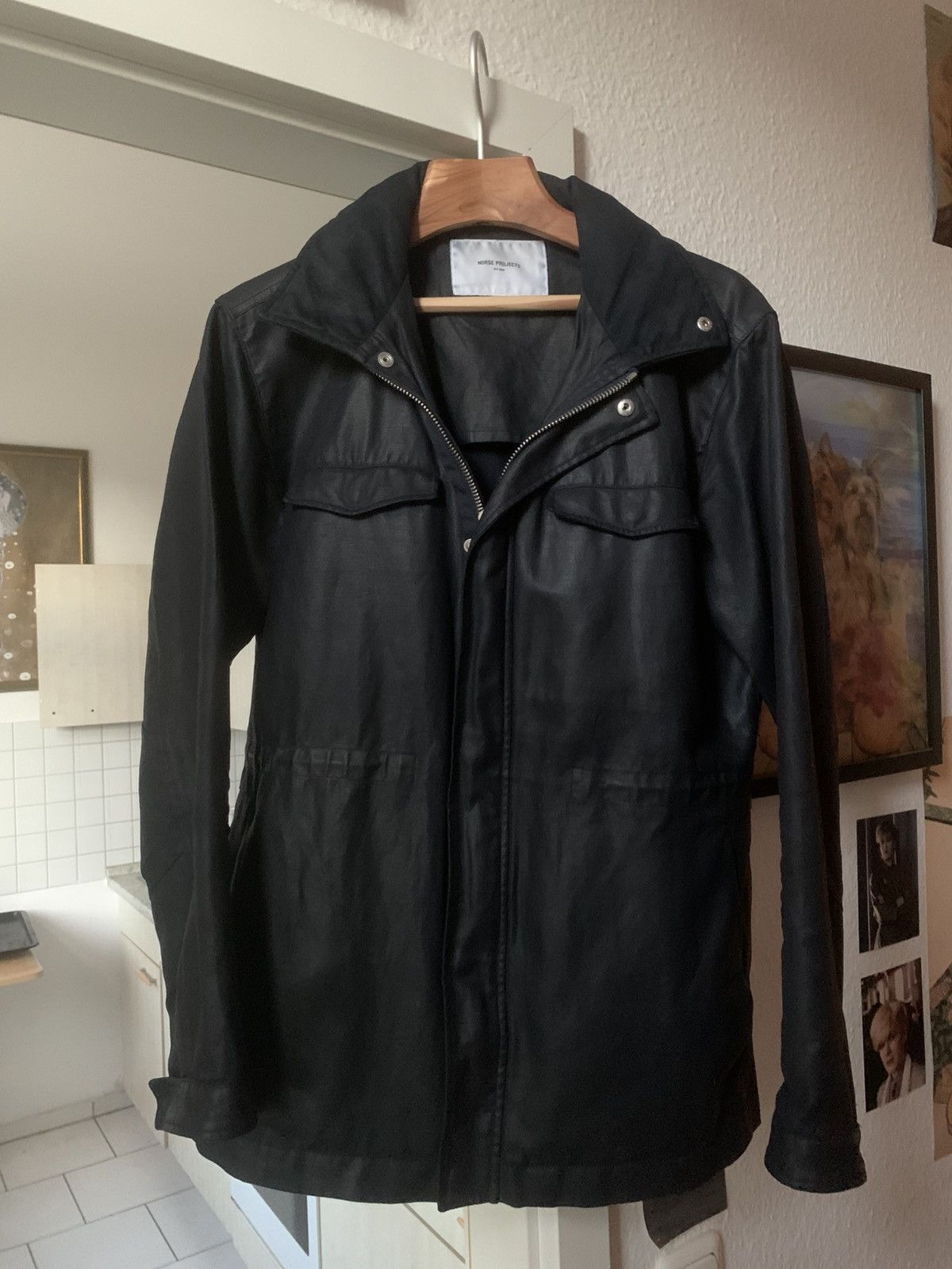 Norse Projects Norse Projects Waxed Rain Jacket Skipper Forest Size US S / EU 44-46 / 1 - 1 Thumbnail