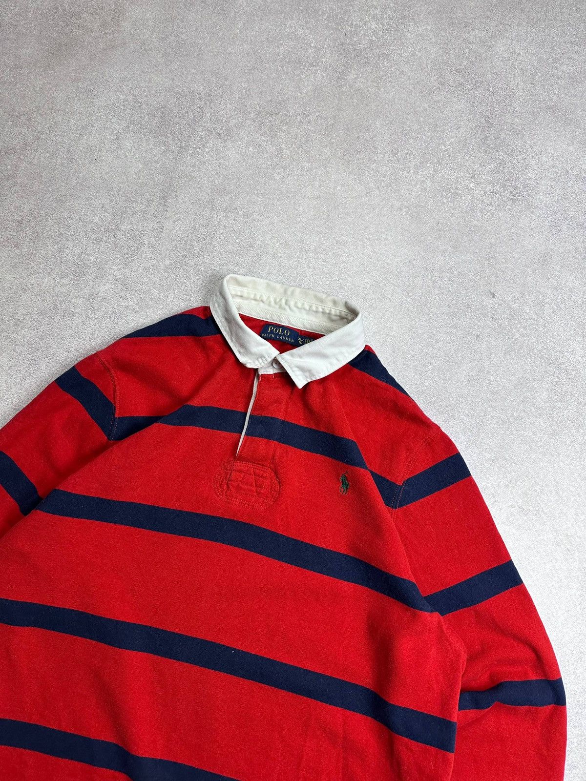 Polo Ralph Lauren Vintage Polo Ralph Lauren Striped Rugby Y2K Shirt XL Size US XL / EU 56 / 4 - 2 Thumbnail