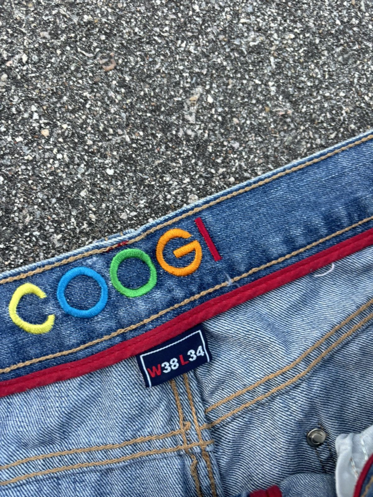 Coogi × Vintage Y2K baggy Coogi jeans 38x32 embroidered wide-leg blue denim Size US 38 / EU 54 - 3 Thumbnail