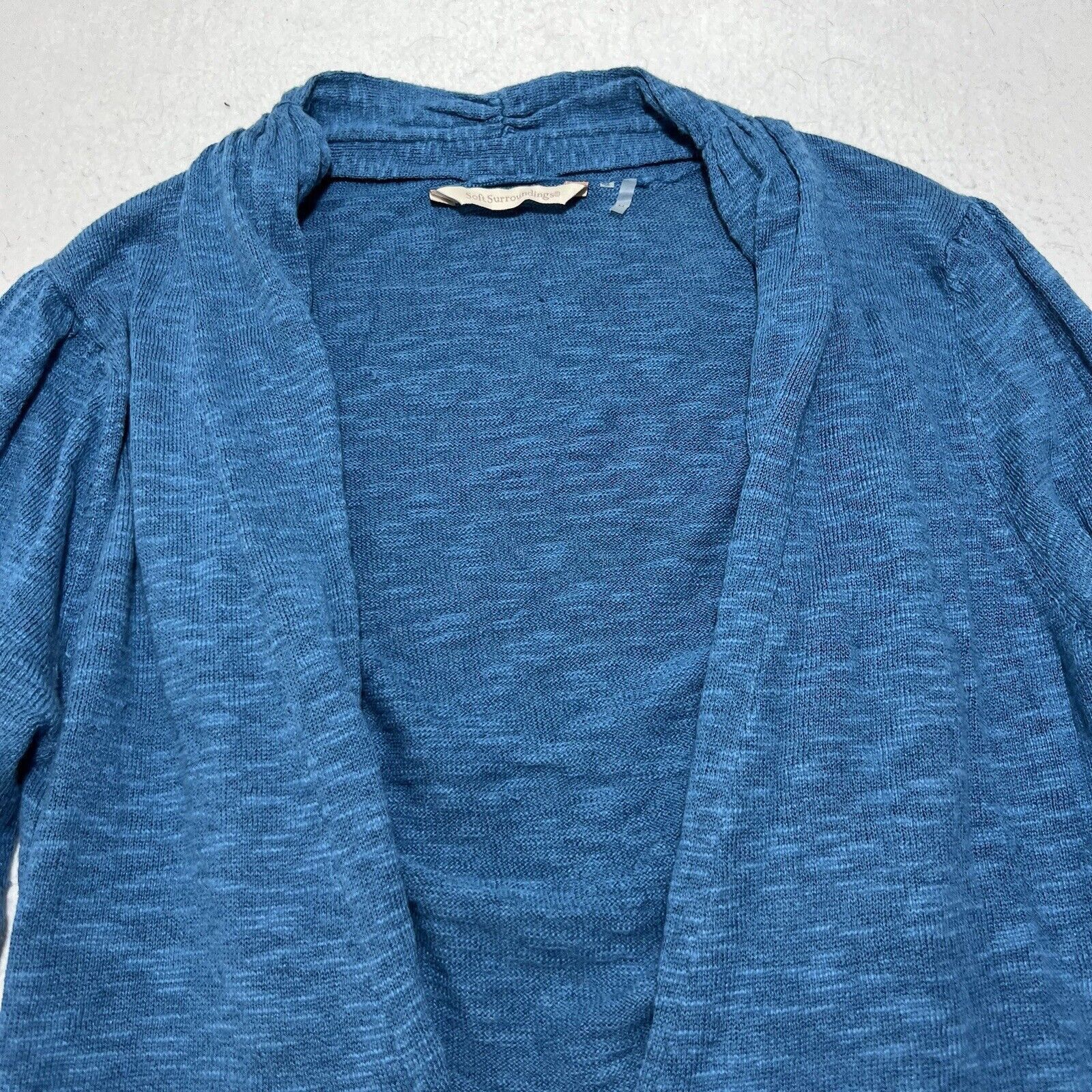 Other Soft Surroundings Medium Linen Buckle Cardigan Sweater Size M / US 6-8 / IT 42-44 - 2 Thumbnail