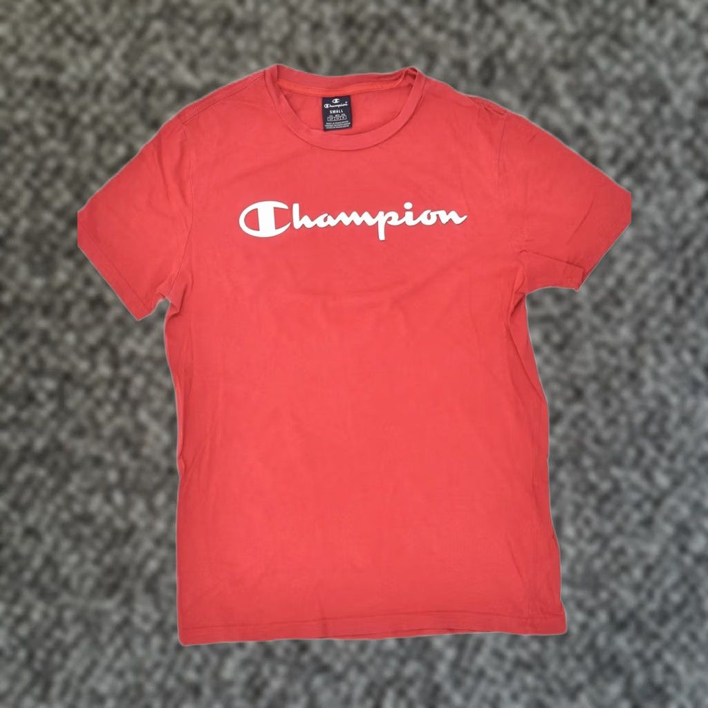 Champion CHAMPION Graphic T-Shirt Top Small Red Cotton Mens QZ07 Size US S / EU 44-46 / 1 - 1 Thumbnail