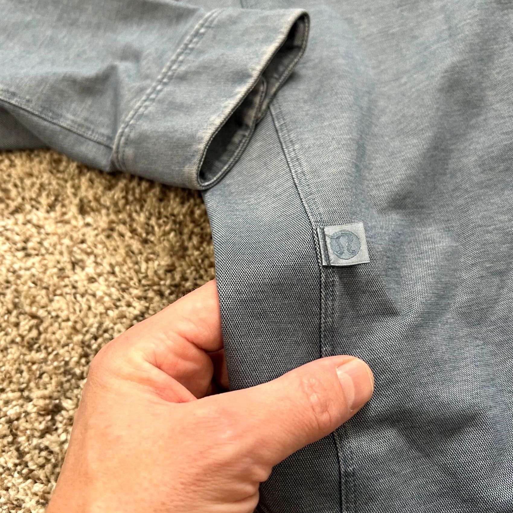 Lululemon Lululemon Shirt Mens L Button-Up Blue Long Sleeve One Thing At A Time Collared Size US L / EU 52-54 / 3 - 7 Thumbnail