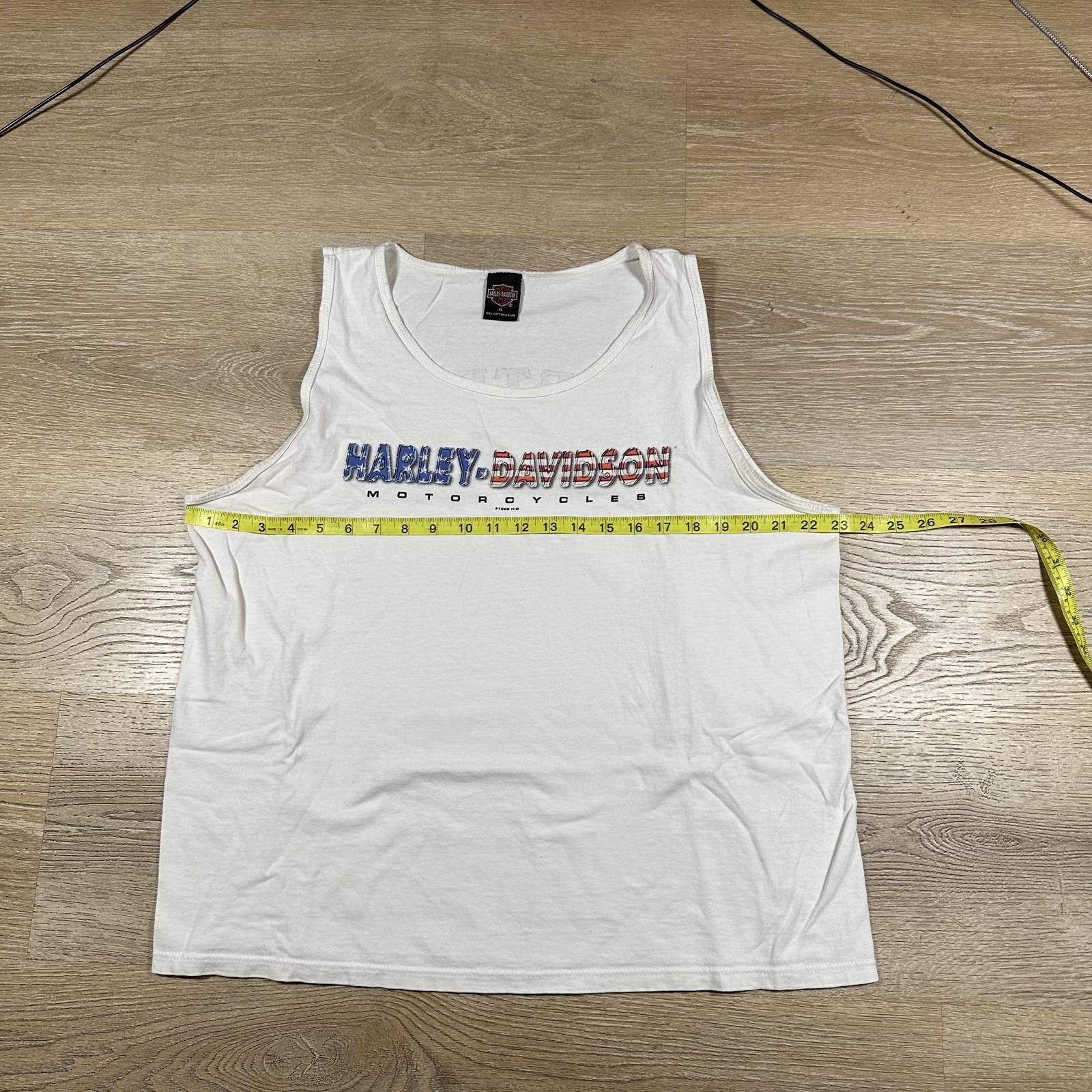 Harley Davidson Harley-Davidson Unisex Tank Top White Vintage 1999 Size US XL / EU 56 / 4 - 9 Thumbnail