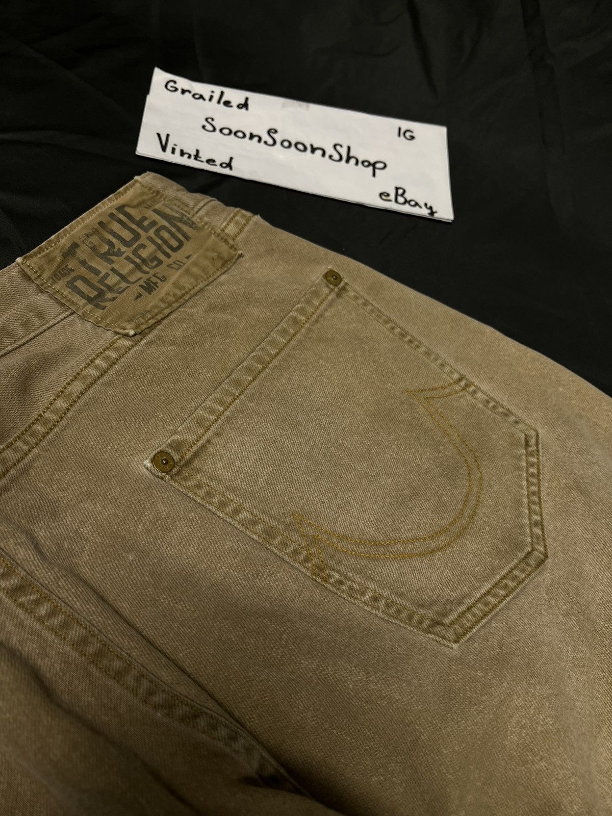 True Religion USAmade True Religion Slim Fit Khaki Tan Denim Vintage Baggy Size US 32 / EU 48 - 1 Thumbnail