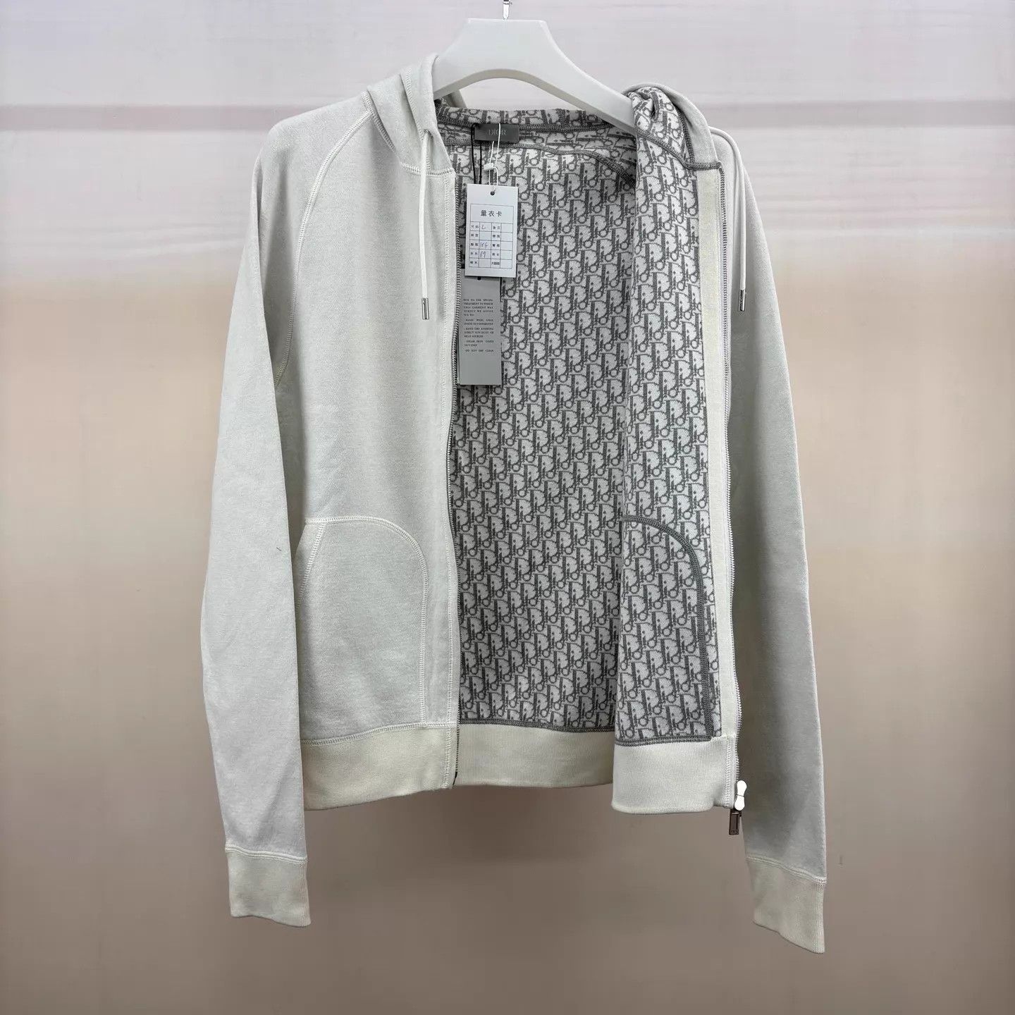 Dior Dior hooded zip jacket L 91% Cotton/Cashmere Italy Size US L / EU 52-54 / 3 - 1 Thumbnail