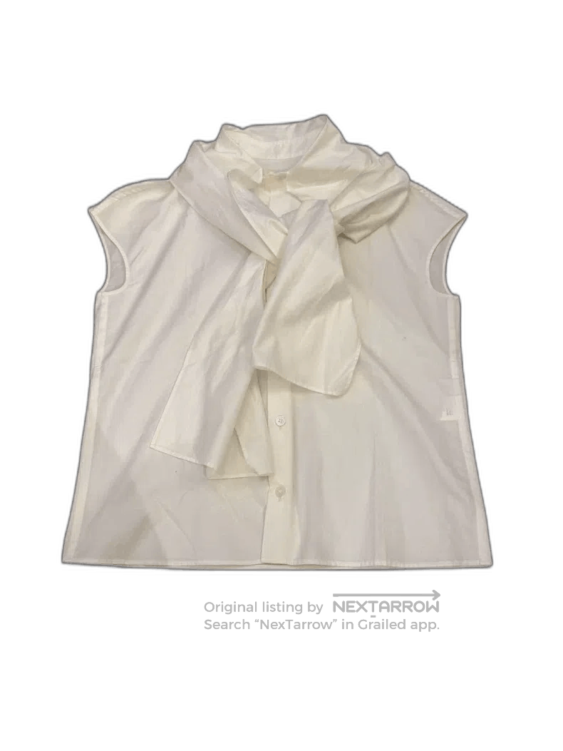 Yohji Yamamoto Y's Yohji Yamamoto Bow Neck Sleeveless Top Size US M / EU 48-50 / 2 - 1 Thumbnail