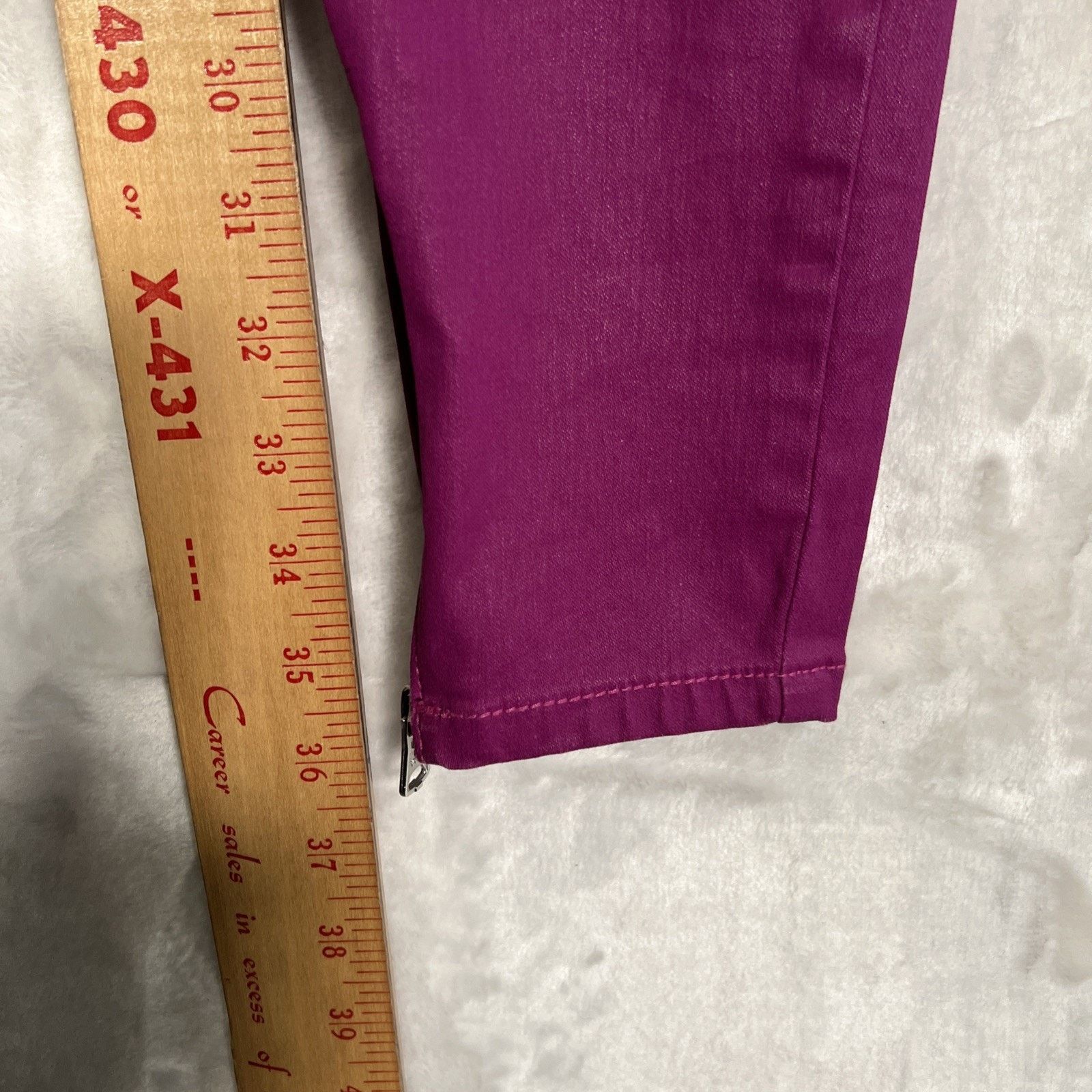 Bebe Bebe Women's Purple Shiny Pants Size 26 Zipper Pockets Size 26" / US 2 / IT 38 - 12 Thumbnail