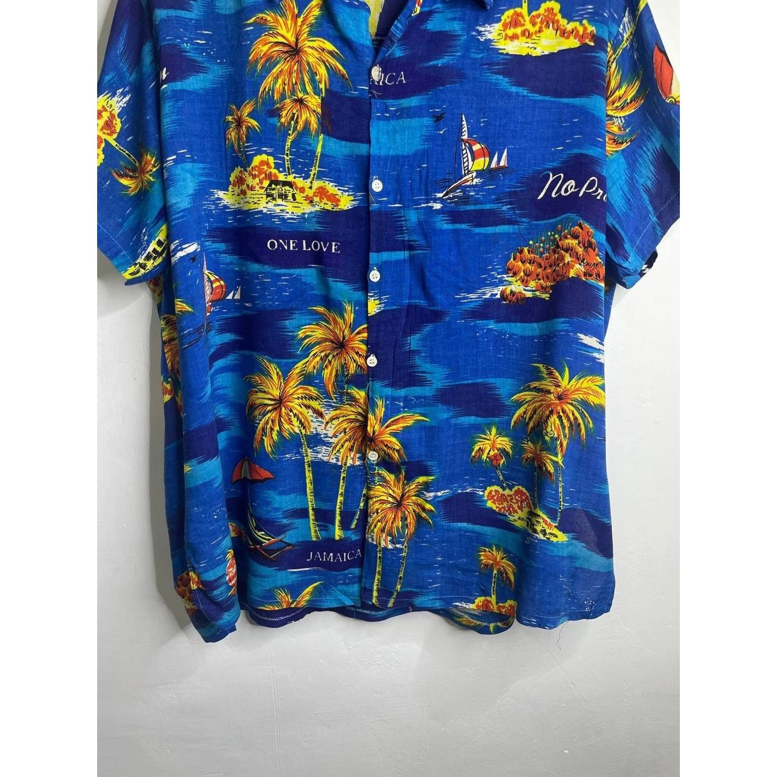 Vintage Vintage Jamaica Hawaiian Shirt Palm Tree XL Island Style Size US XL / EU 56 / 4 - 3 Thumbnail