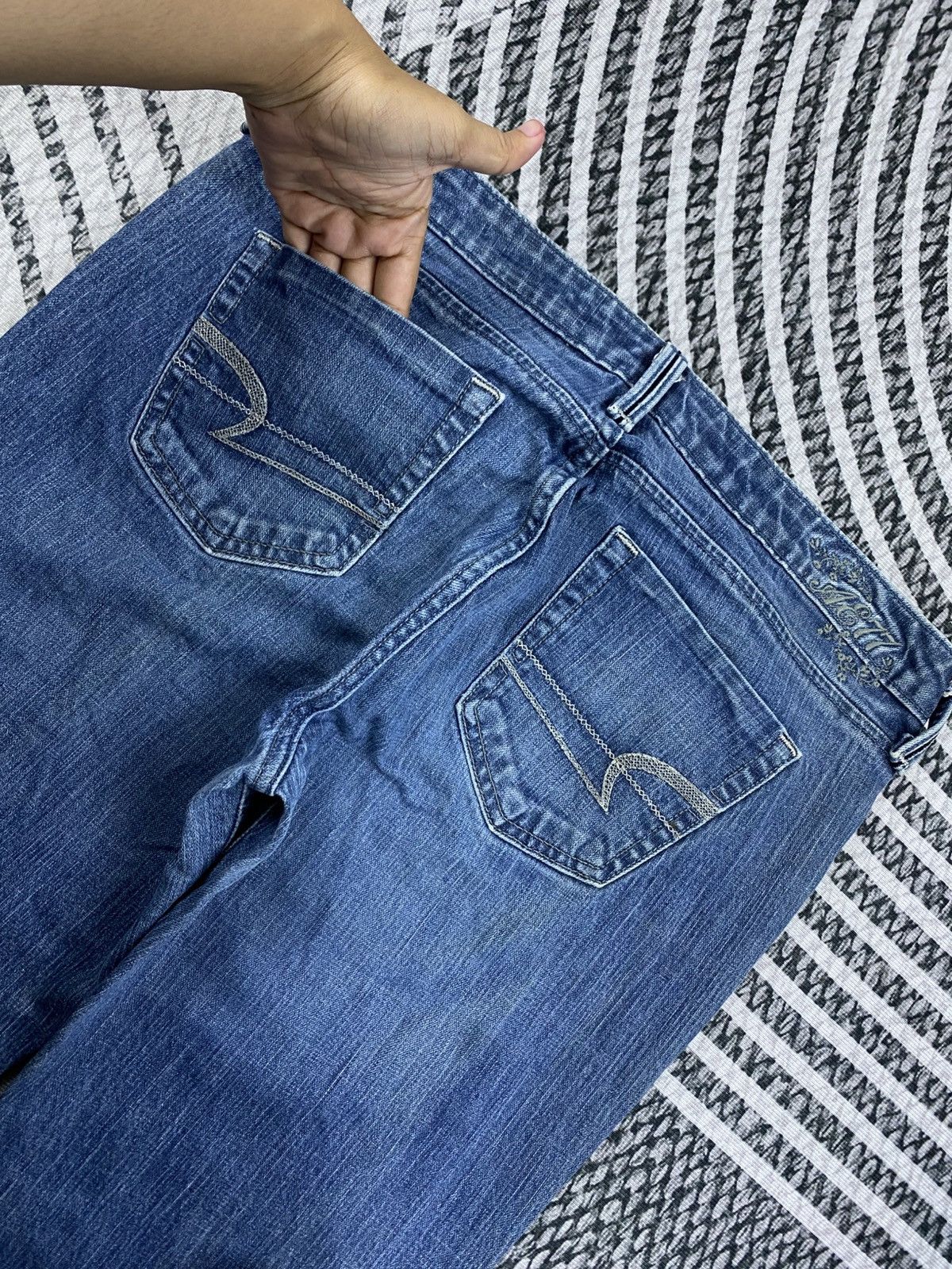 American Eagle Outfitters Vtg American Eagle Denim Blue Bootcut Jeans Size 33" - 11 Thumbnail