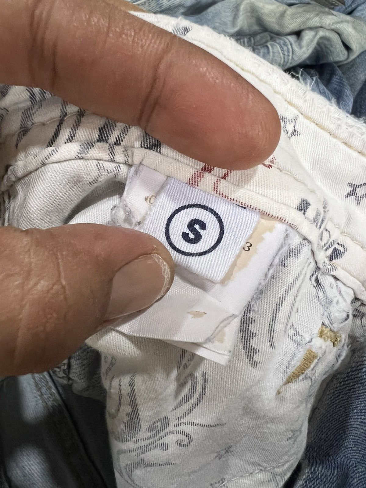Other 🔥Vintage Cube Sugar Buckle Distressed Denim Size US 29 - 16 Thumbnail