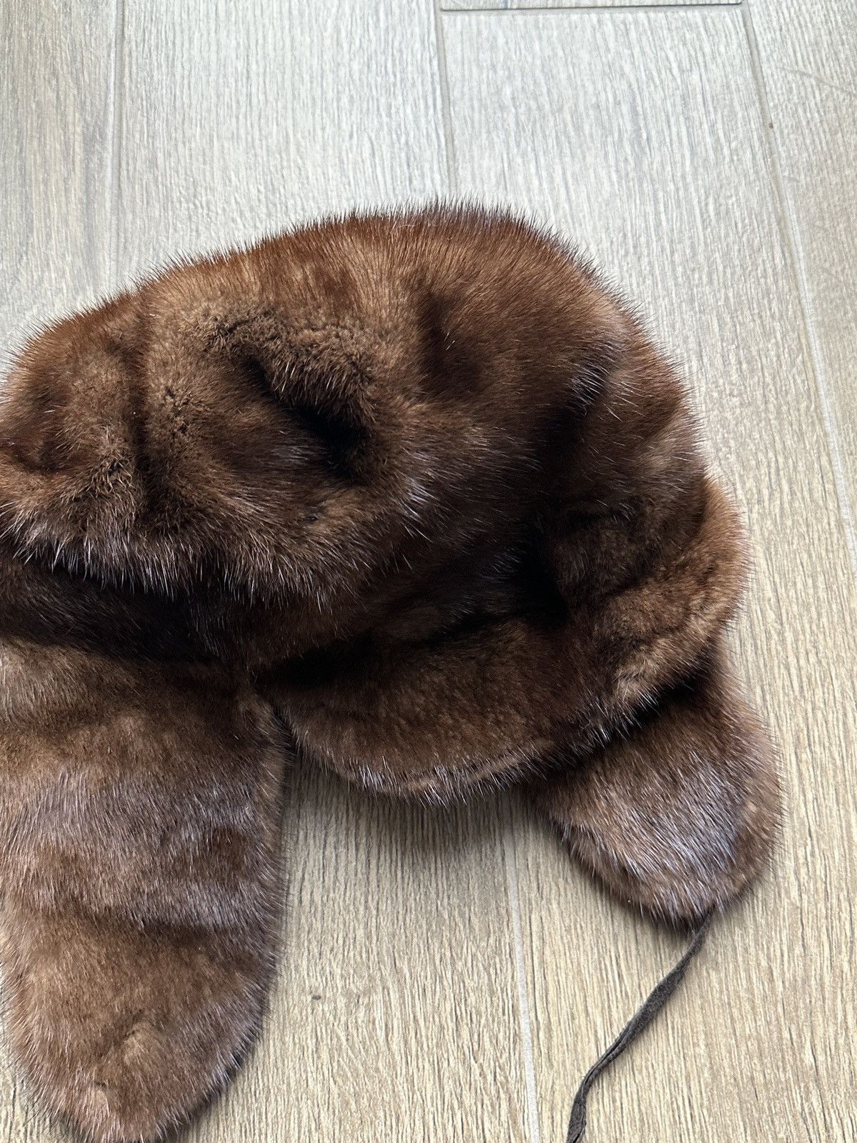 Vintage Real Mink Fur Genuine Trapper Hat Vintage Slavic Ushanka Size ONE SIZE - 8 Thumbnail