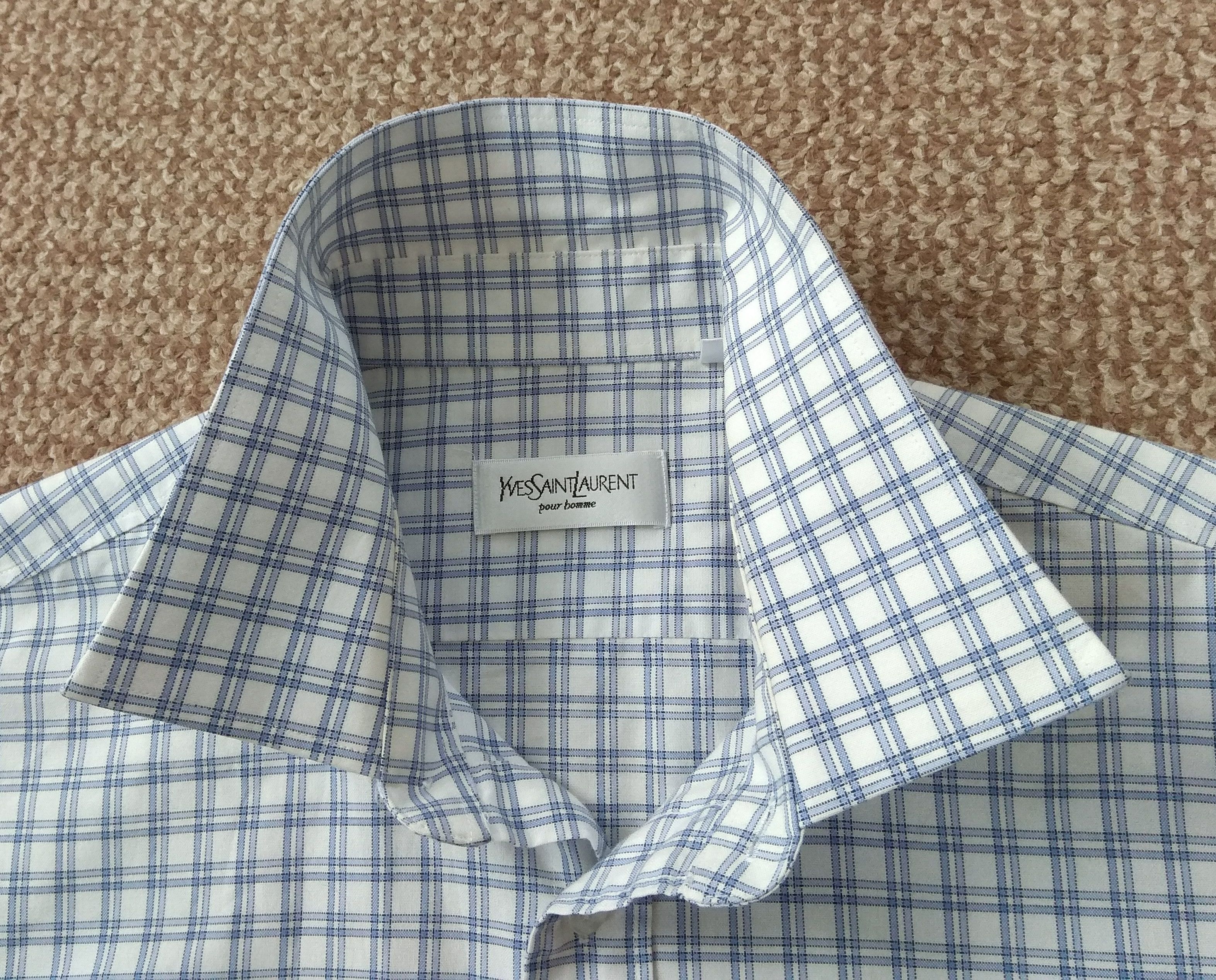 Yves Saint Laurent Vintage YSL Yves Saint Laurent Long Sleeve Check Shirt sz XL Size US XL / EU 56 / 4 - 5 Thumbnail