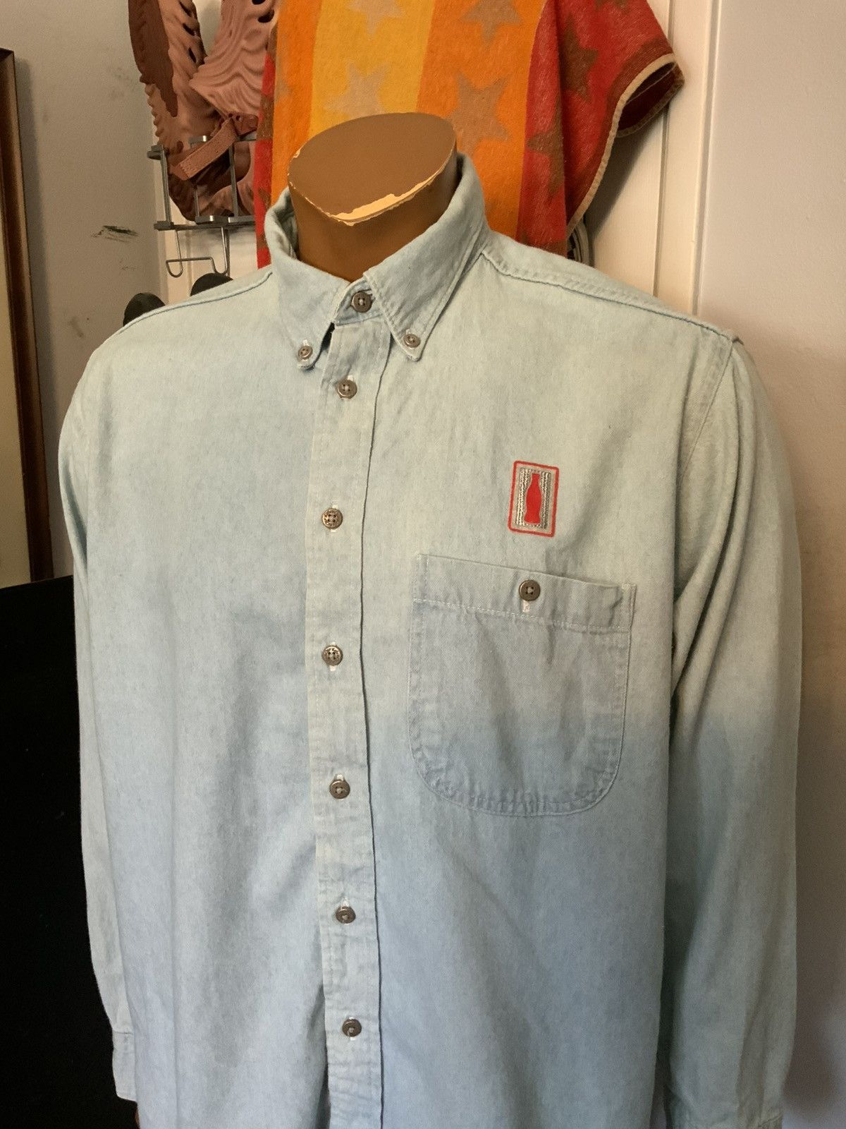 Coca Cola VTG Everything Coca-Cola Coke Bottle Top Denim Jean Shirt Size US L / EU 52-54 / 3 - 11 Thumbnail