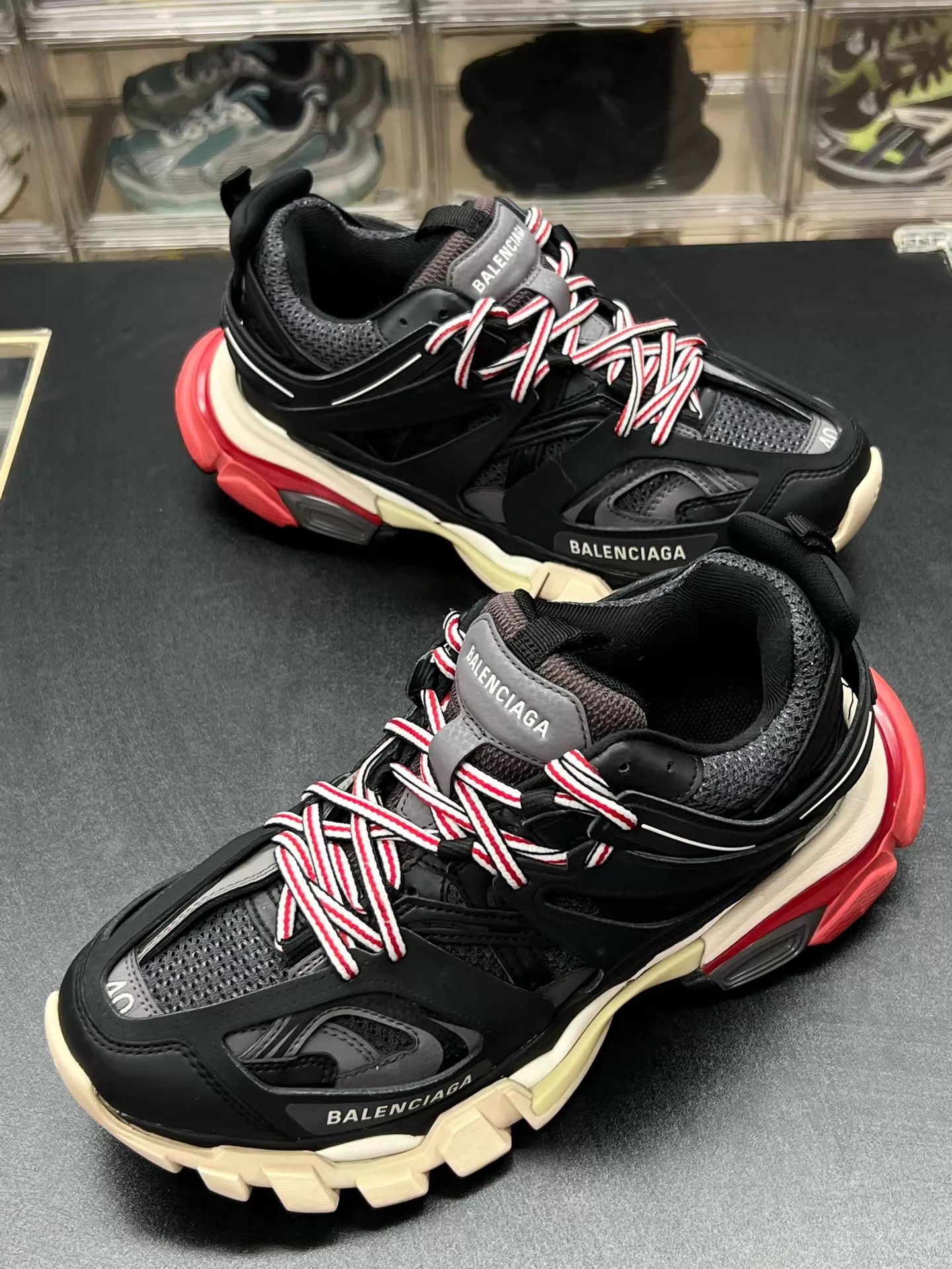 Balenciaga Balenciaga track 1 Red and black | Grailed