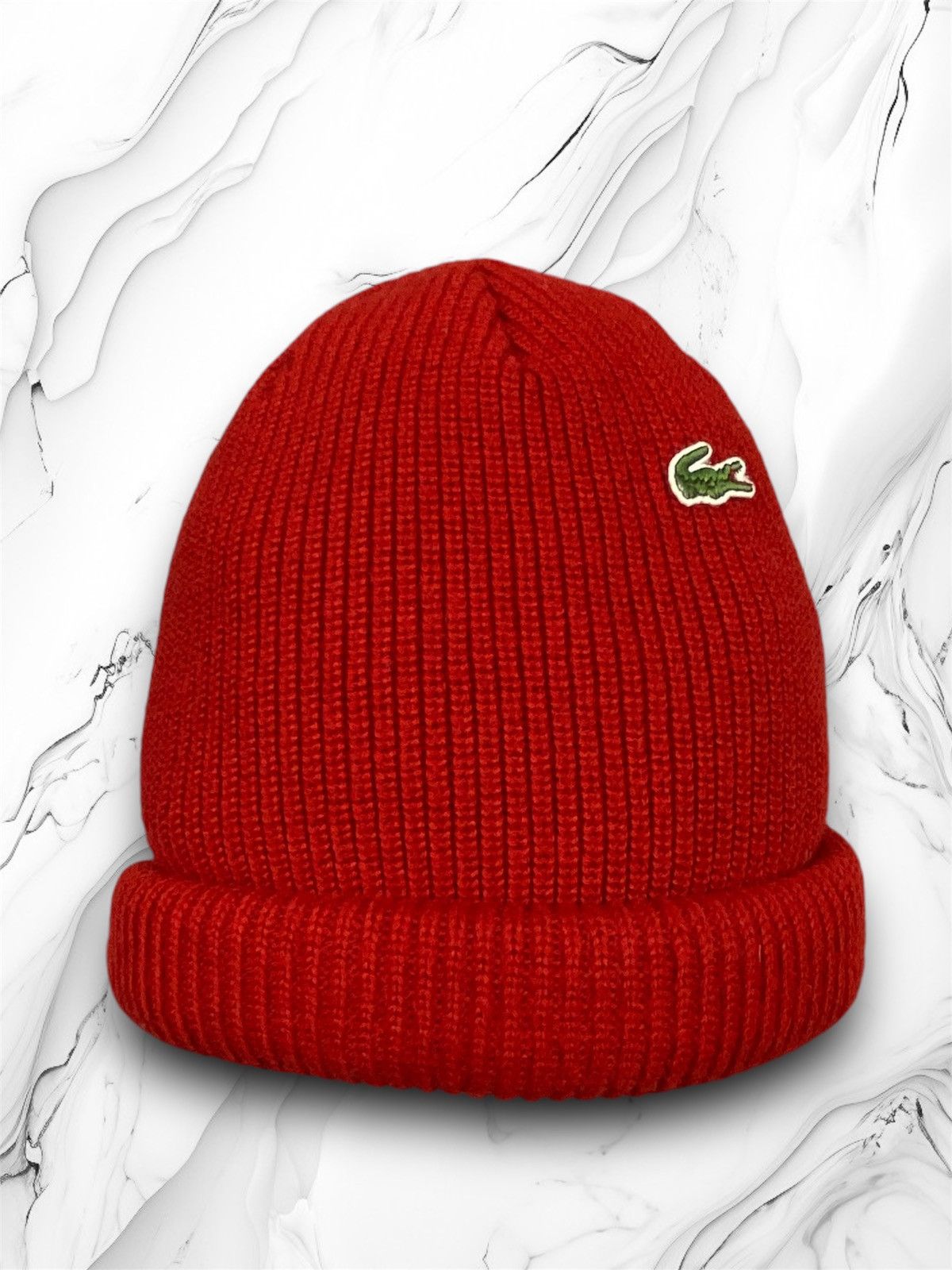 Lacoste Vintage 90s Lacoste Beanie Wool Hat Size ONE SIZE - 1 Thumbnail