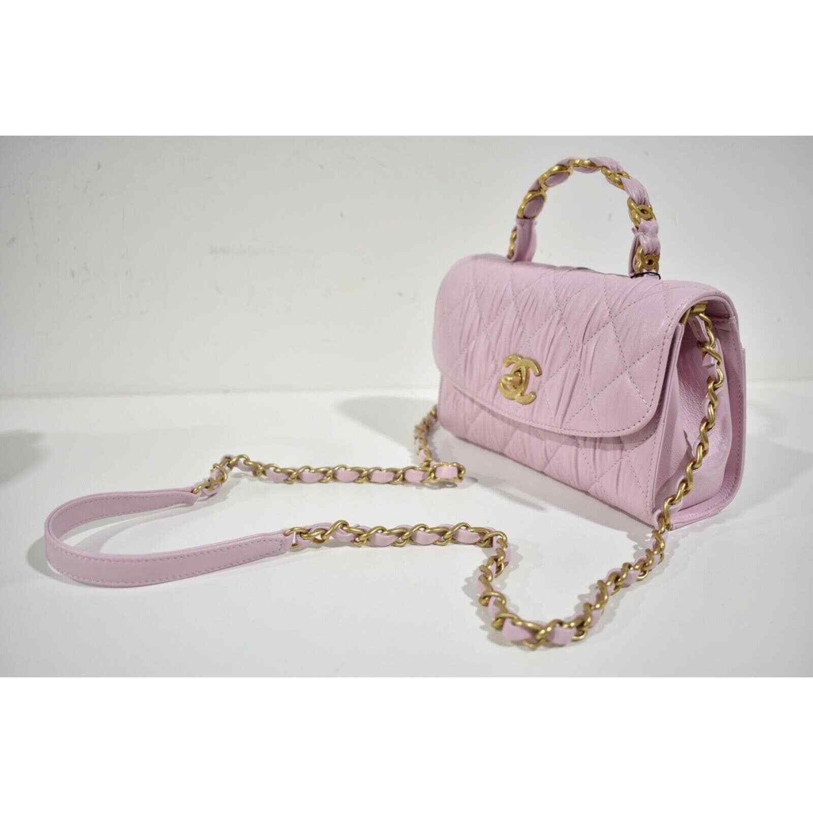 Chanel Chanel Mini Flap Top Handle Gold Chain Quilted Crossbody Bag Size ONE SIZE - 3 Thumbnail