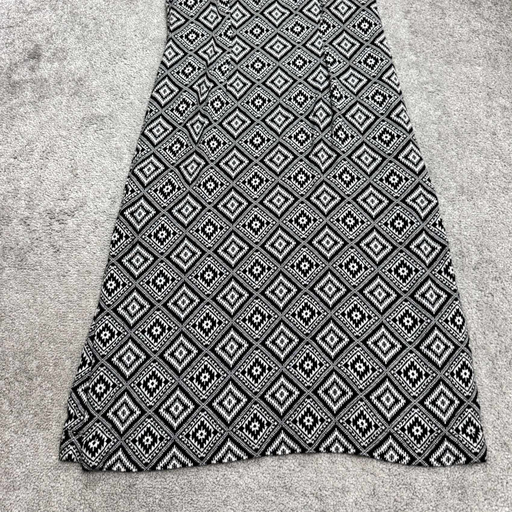Vintage Seafolly Australia Geometric Halter Maxi Dress Womens XS Black White Sleeveless Size XS / US 0-2 / IT 36-38 - 3 Thumbnail