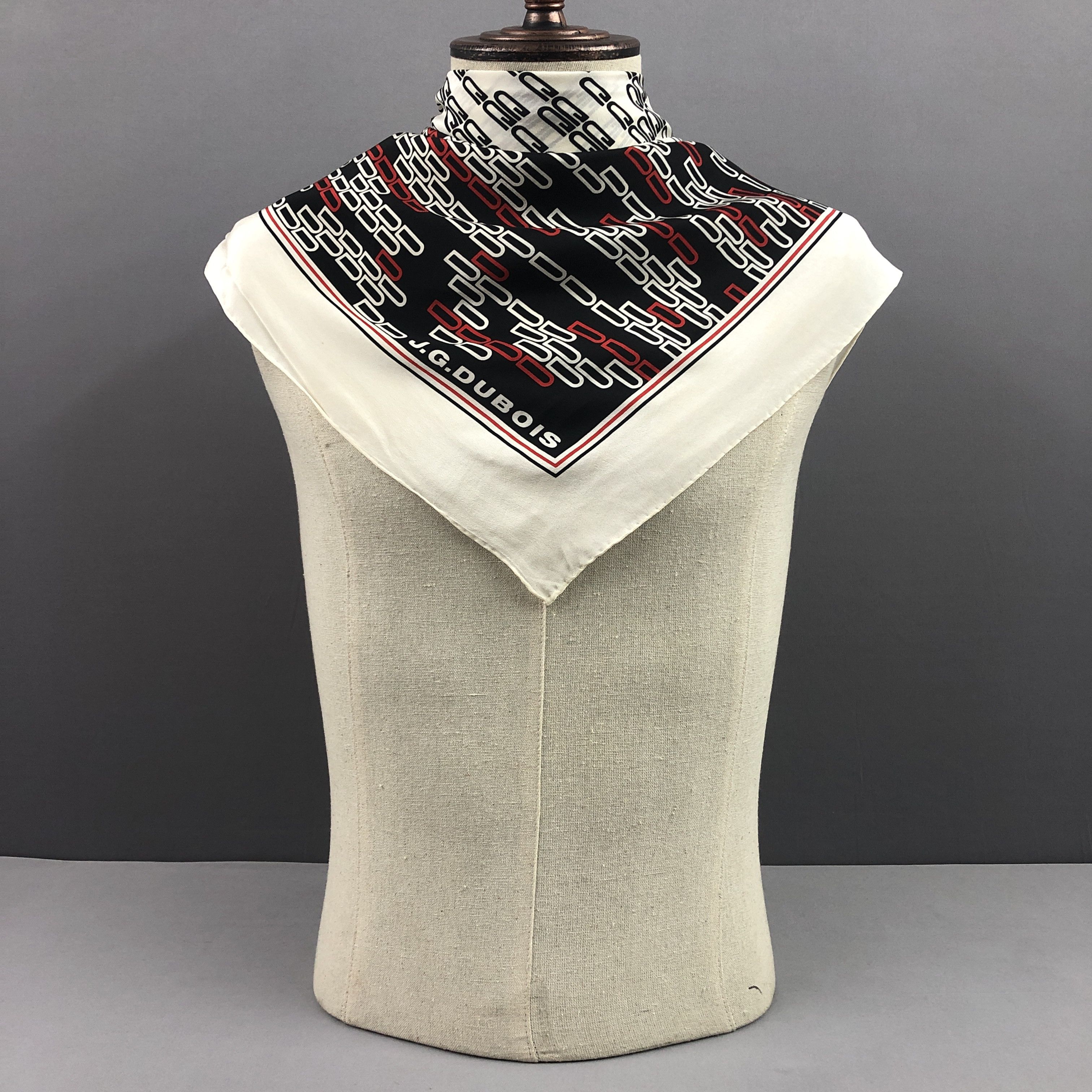 Designer × Other × Vintage Vintage J.G. Dubois SILK Scarf Twill Stole Wraps Scarves Size ONE SIZE - 3 Thumbnail
