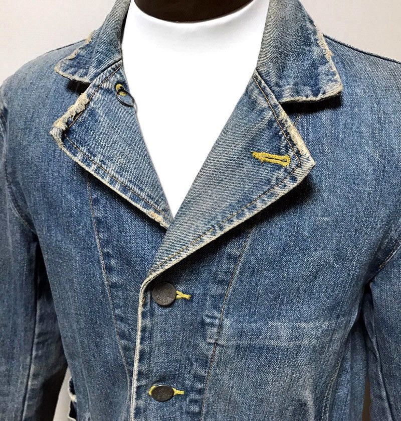 Levi's Vintage Clothing 🔥Vintage Levis Distressed Denim Chore Jacket Size US M / EU 48-50 / 2 - 5 Thumbnail