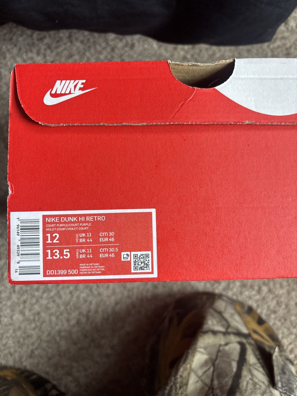 Jordan Brand Jordan Dunk Hi Retro 1 “Lakers” Size US 12 / EU 45 - 7 Thumbnail