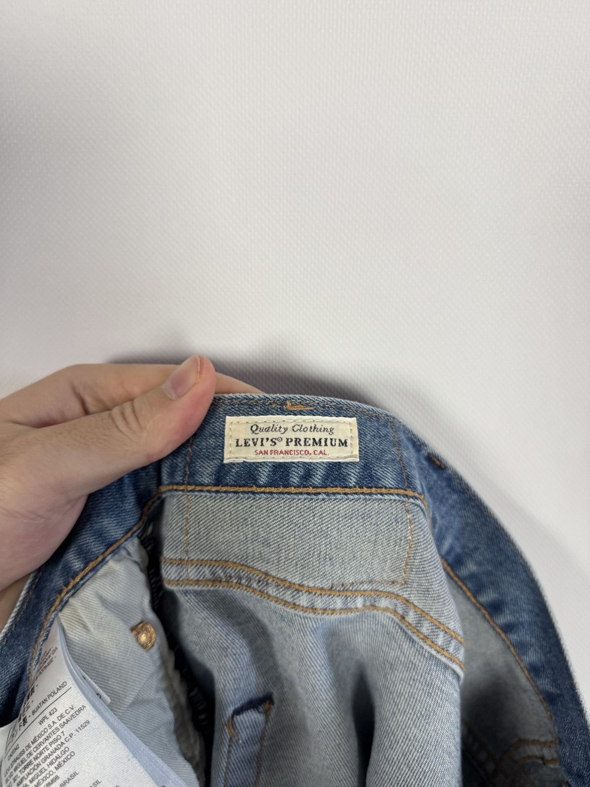 Levi's Levi’s Premium 501 Slim Fit Jeans Light Blue Denim W40 L32 Size US 40 / EU 56 - 8 Thumbnail