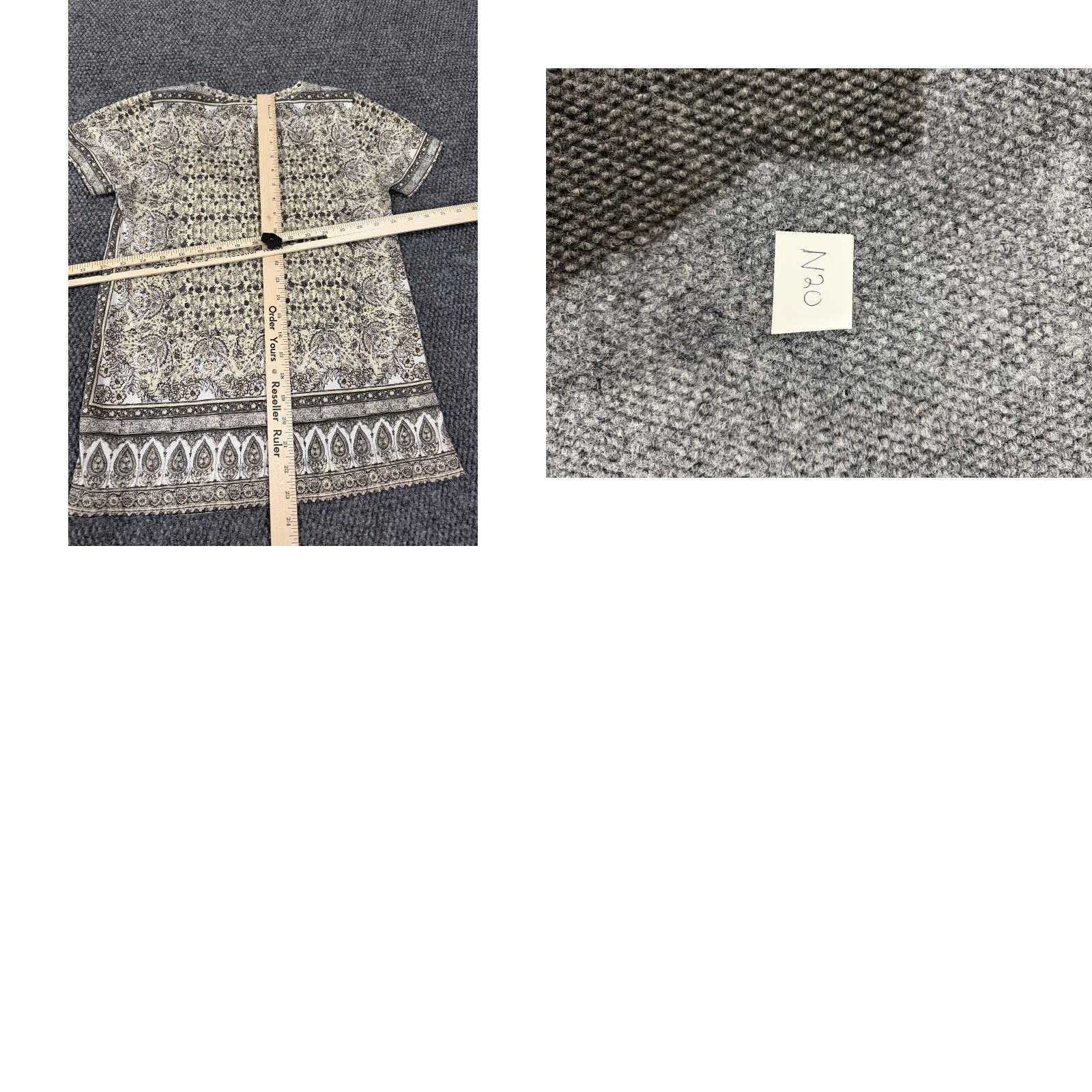 Lucky Brand Lucky Brand Blouse Shirt Womens XS Beige Black Floral Paisley Short Sleeve Boho Tunic V-Neck Lightweight Casual Regular Cotton Modal Rayon Modern Size XS / US 0-2 / IT 36-38 - 8 Thumbnail