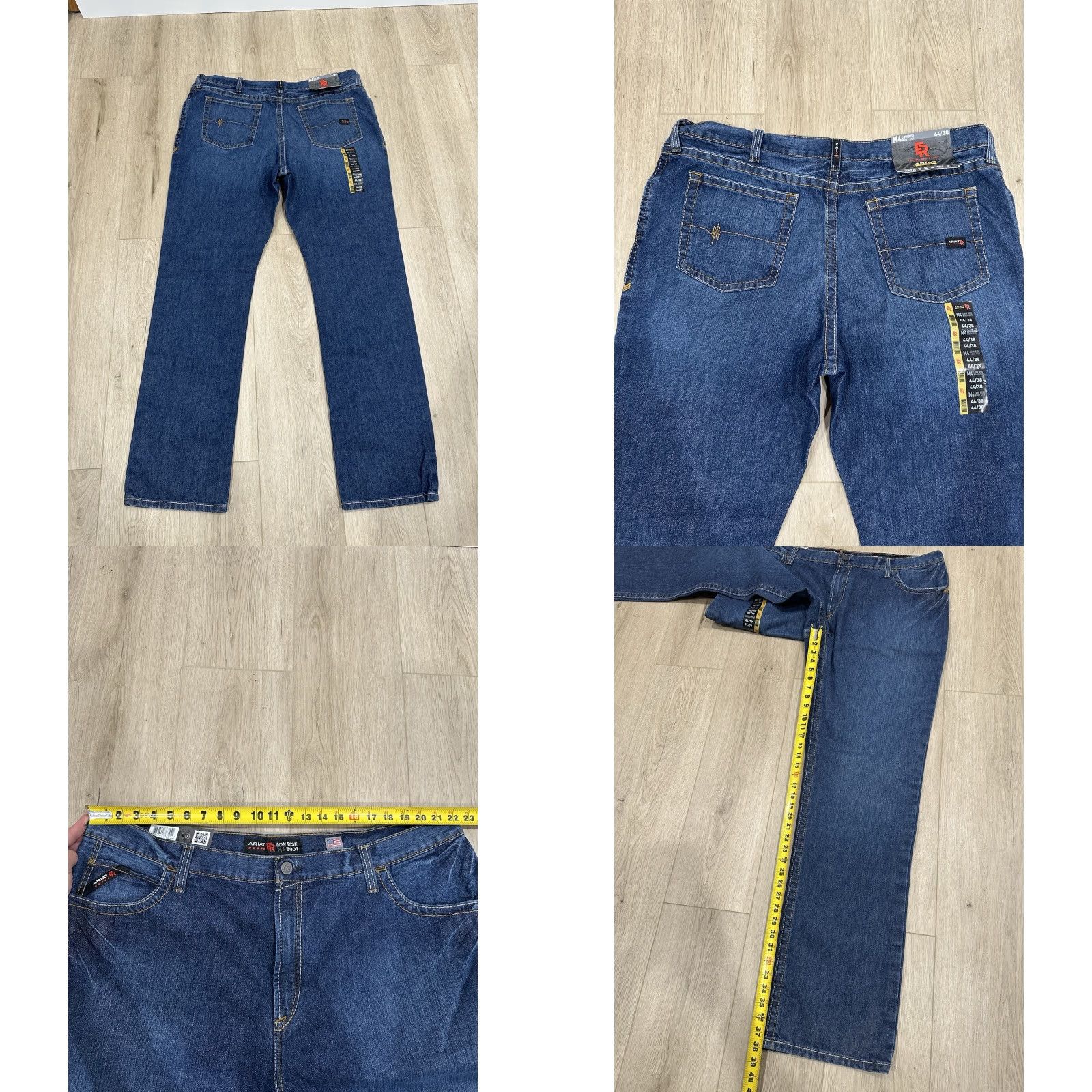 Ariat Ariat Jeans Mens 44x38 Blue Low Rise M4 Boot CAT 2 FR NWT Size US 44 / EU 60 - 8 Thumbnail