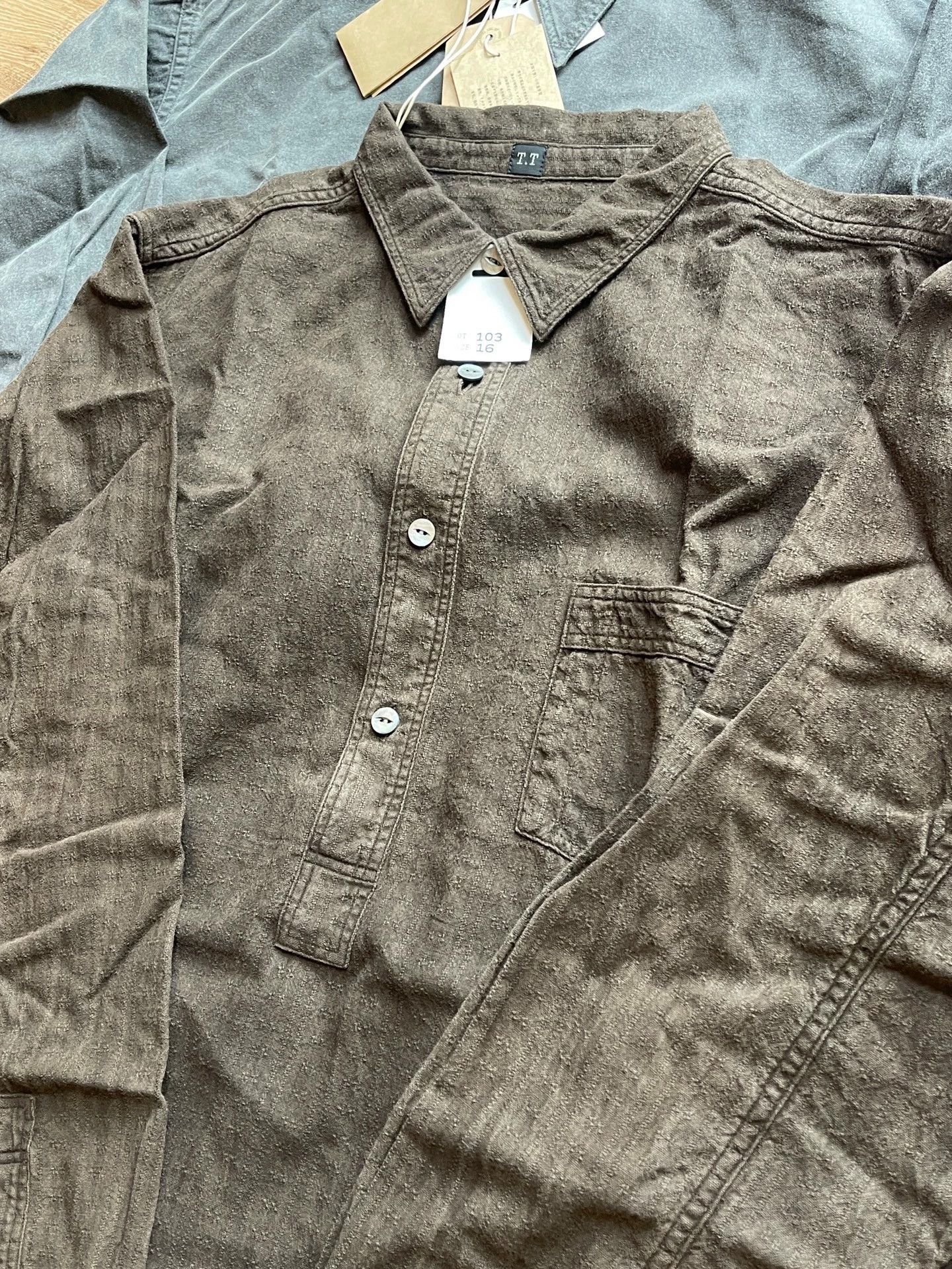 Other T.T LOT.103 Mud & Sulfur Dyed Long Sleeve Work Shirt 25AW Size US L / EU 52-54 / 3 - 4 Thumbnail