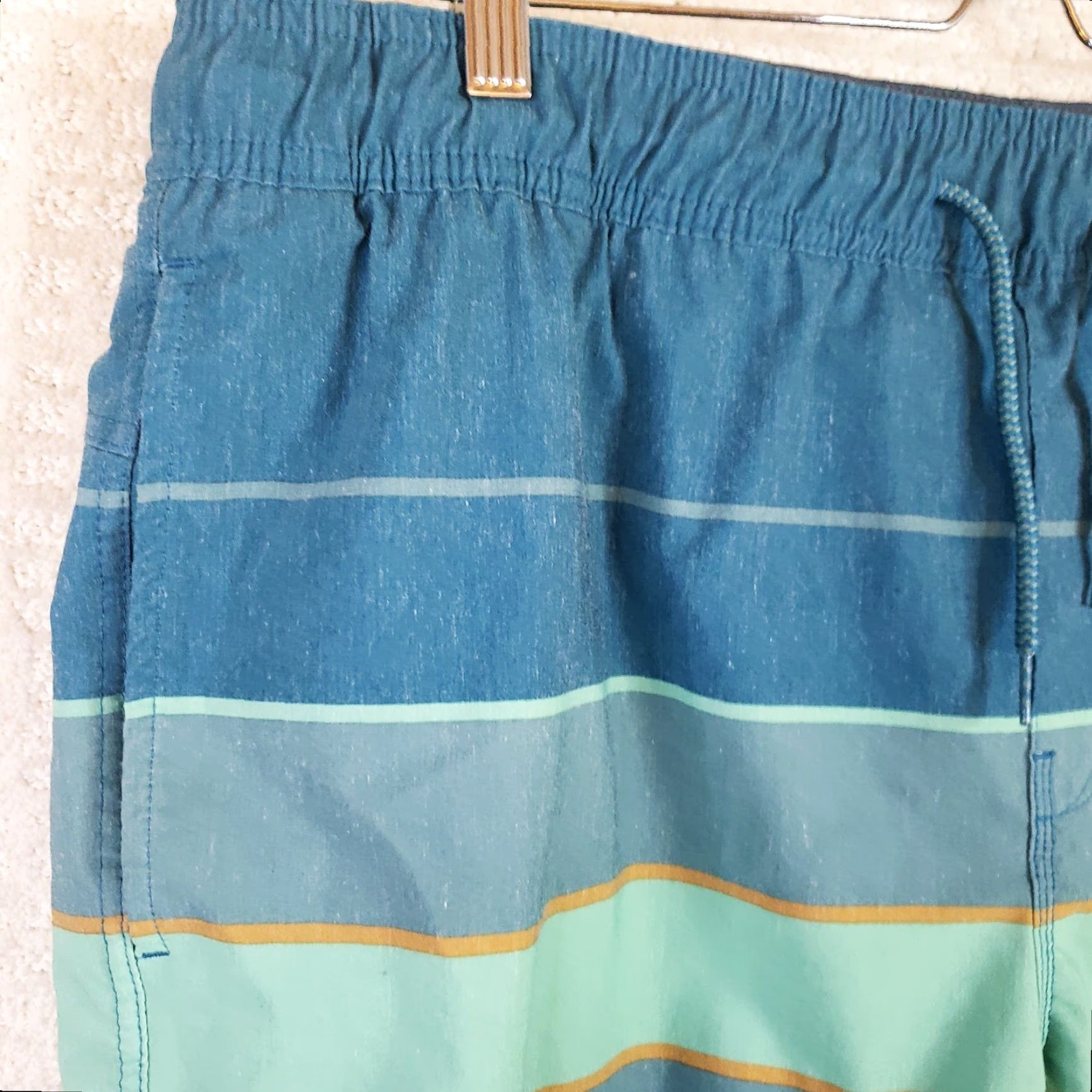 Hang Ten VINTAGE Hang Ten Striped Swim Trunks? Size US 39 - 3 Thumbnail