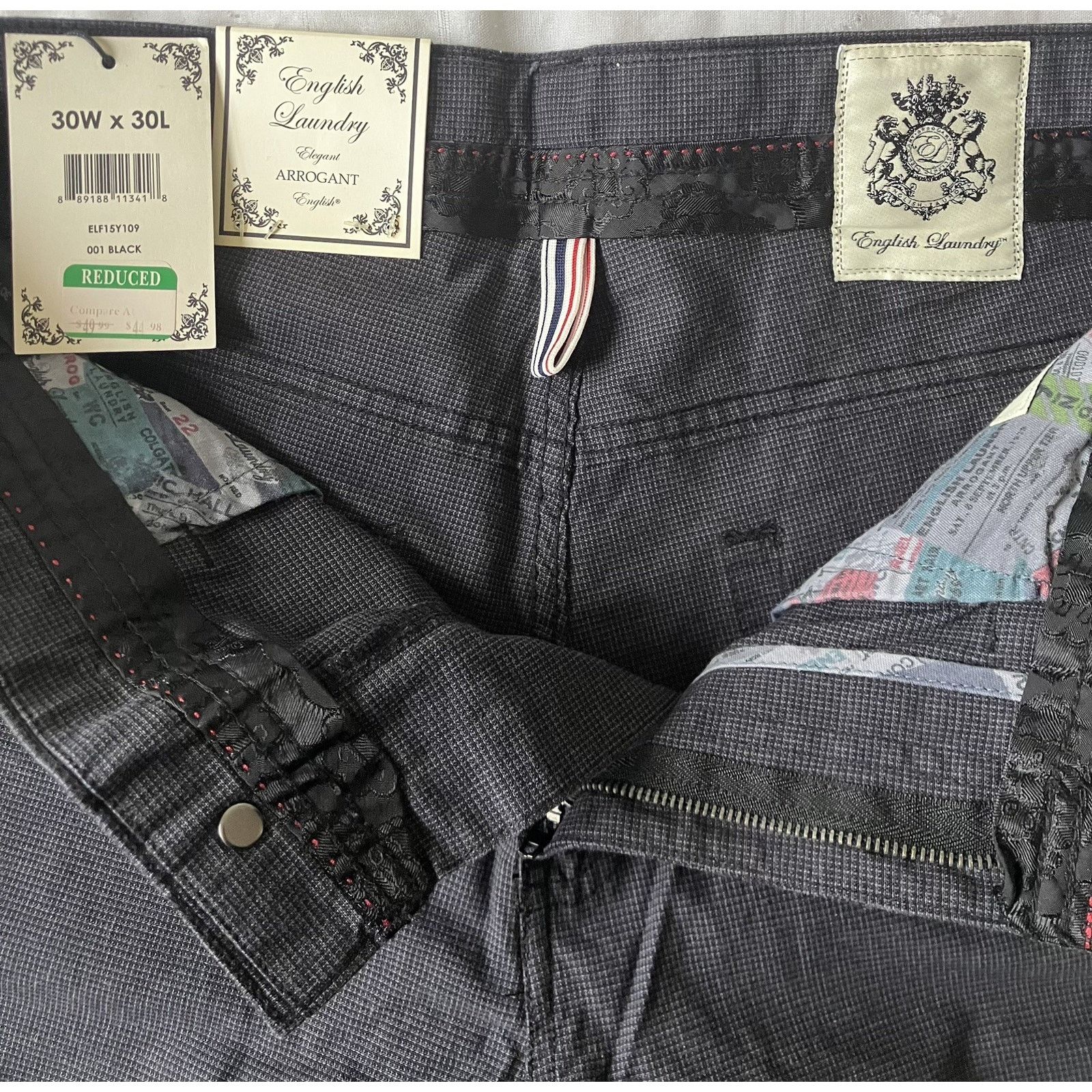 English Laundry English Laundry Walker Pants 30x30 NWT 100% Cotton Dark Gray Size US 30 / EU 46 - 2 Thumbnail