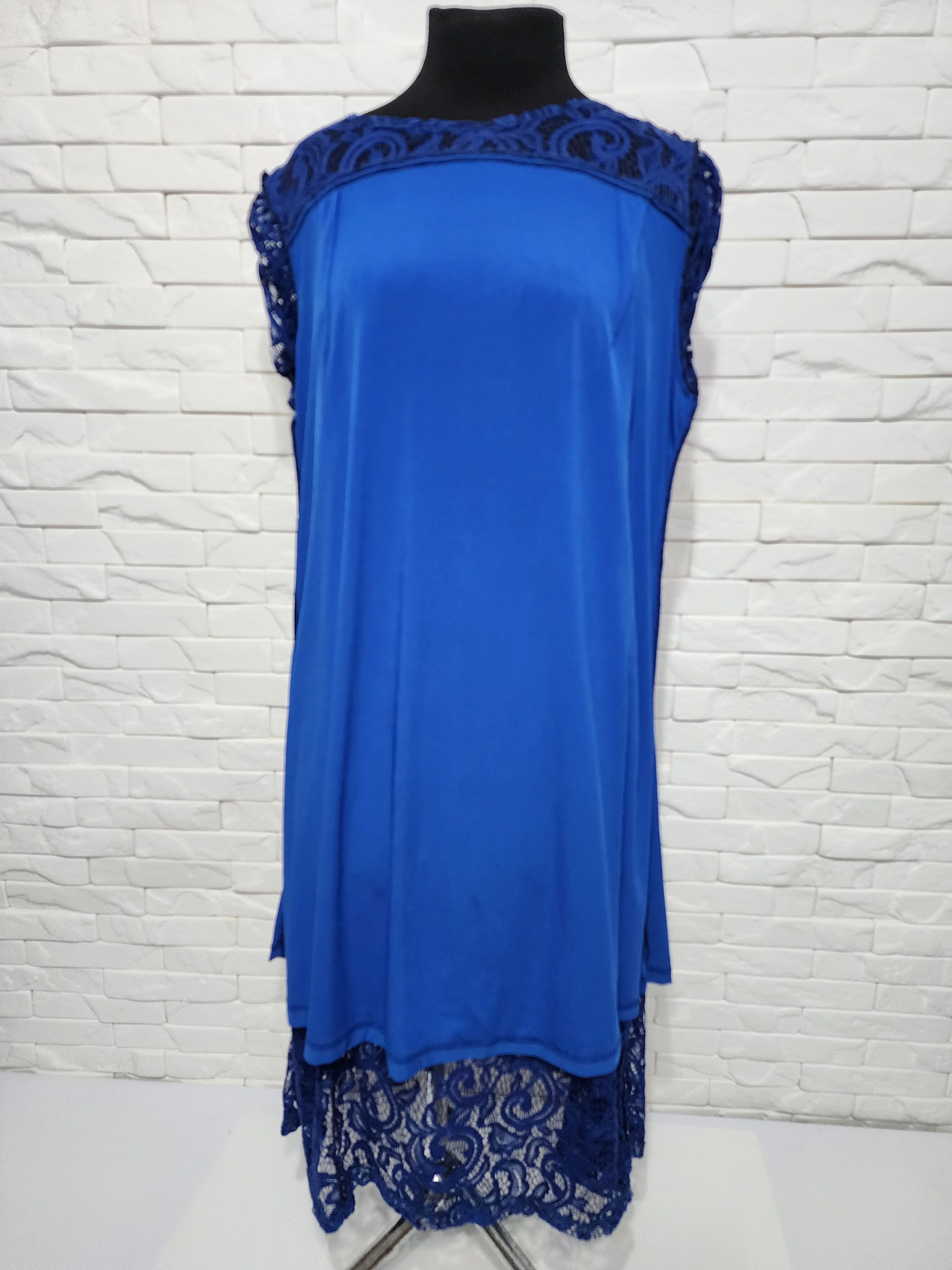 Uniqlo Women's blue guipure long dress. Size XXL / US 16-18 / IT 52-54 - 7 Thumbnail
