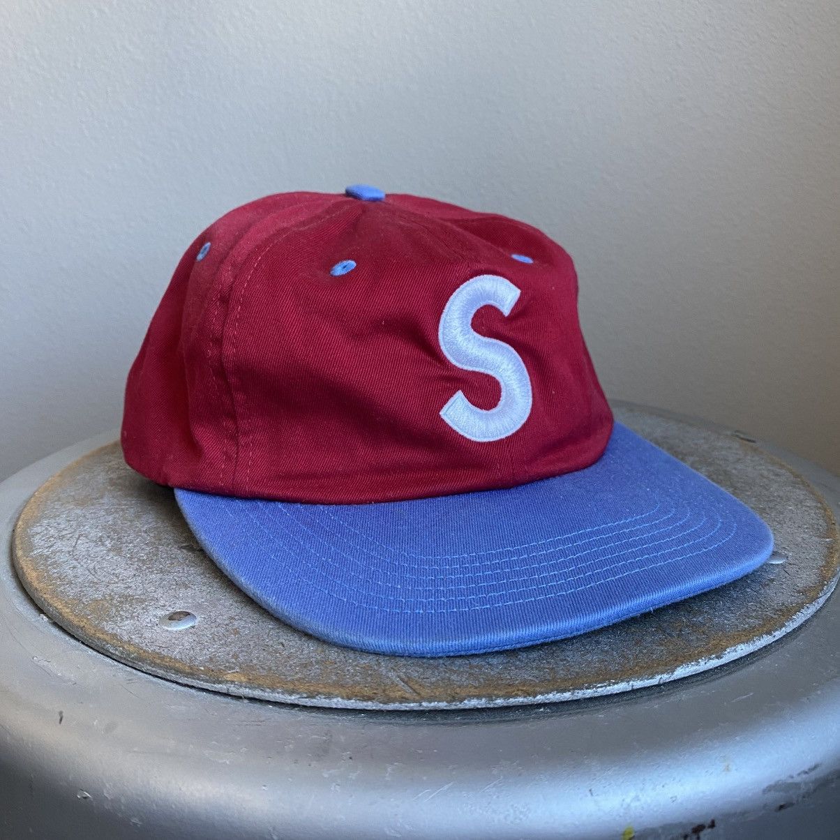 Supreme Supreme 2-Tone S Logo 6 Panel Hat (Red/Blue) Size ONE SIZE - 1 Thumbnail