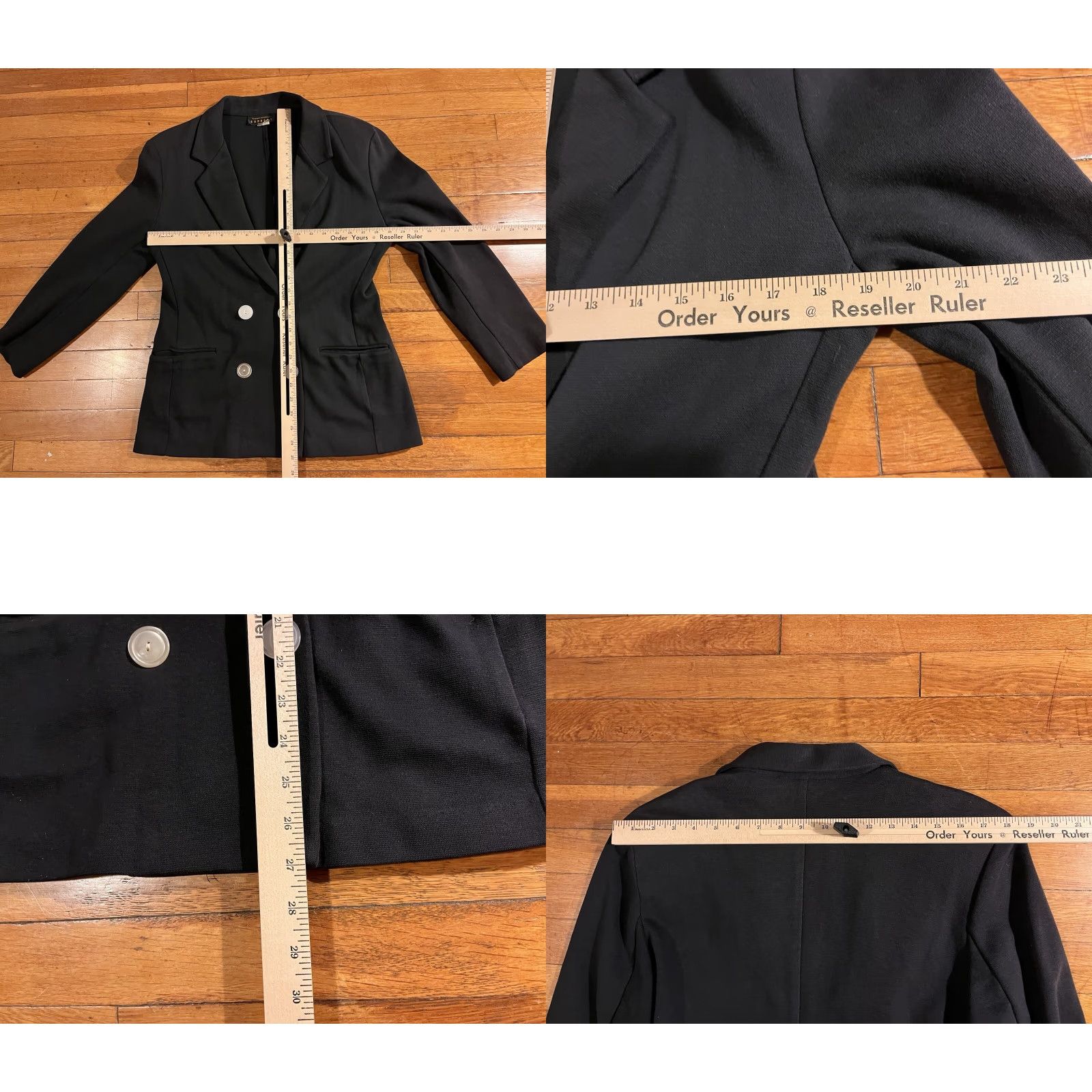 Express VINTAGE Express Blazer Women’s M Black 90s Double-Breasted Notch Lapel Shirt Jacket Pant Suit Casual Business Travel Size M / US 6-8 / IT 42-44 - 8 Thumbnail