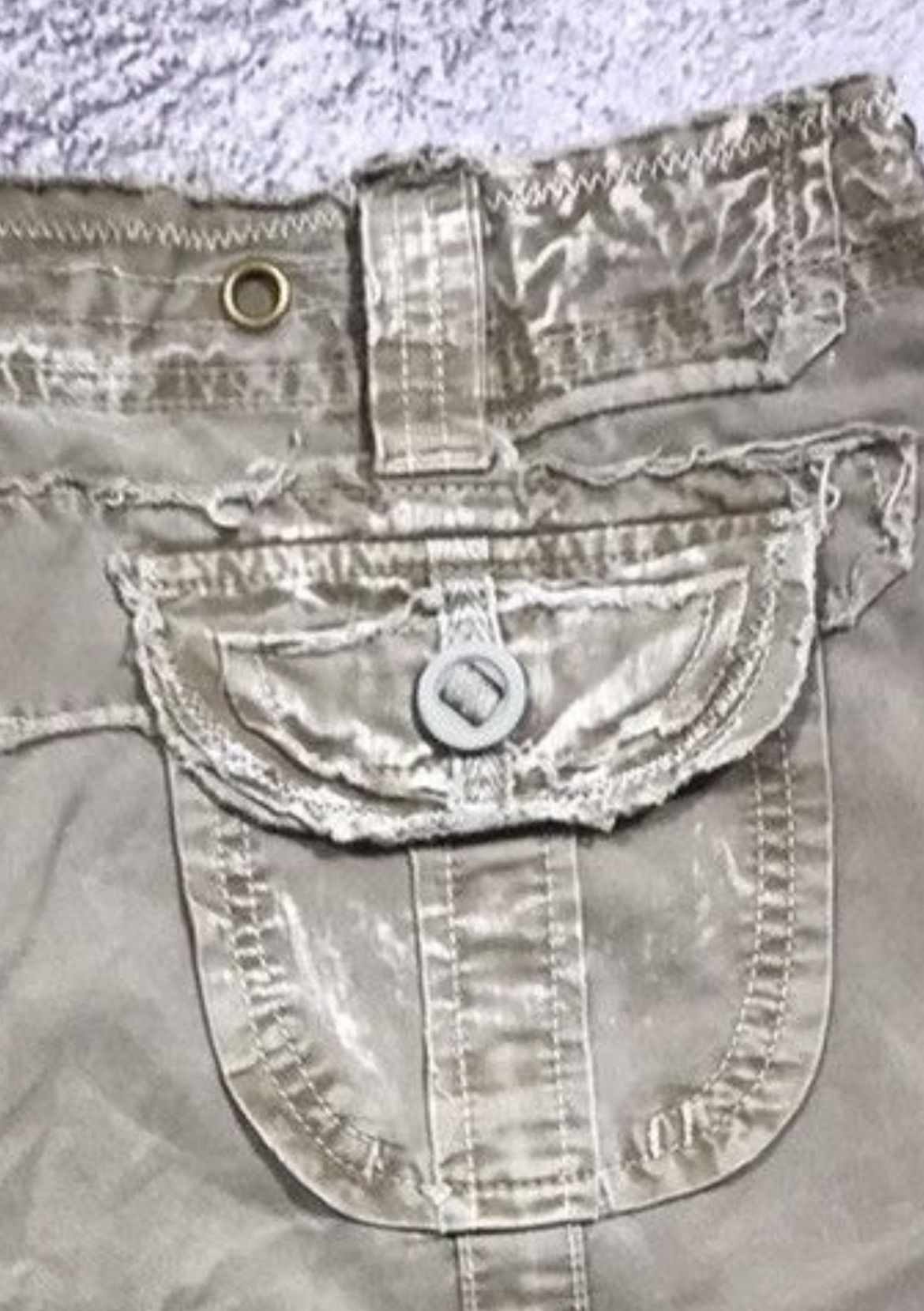 Vintage Vintage Y2K Baggy Cargo Pants Distressed Tactical Streetwear Size 29" - 8 Thumbnail