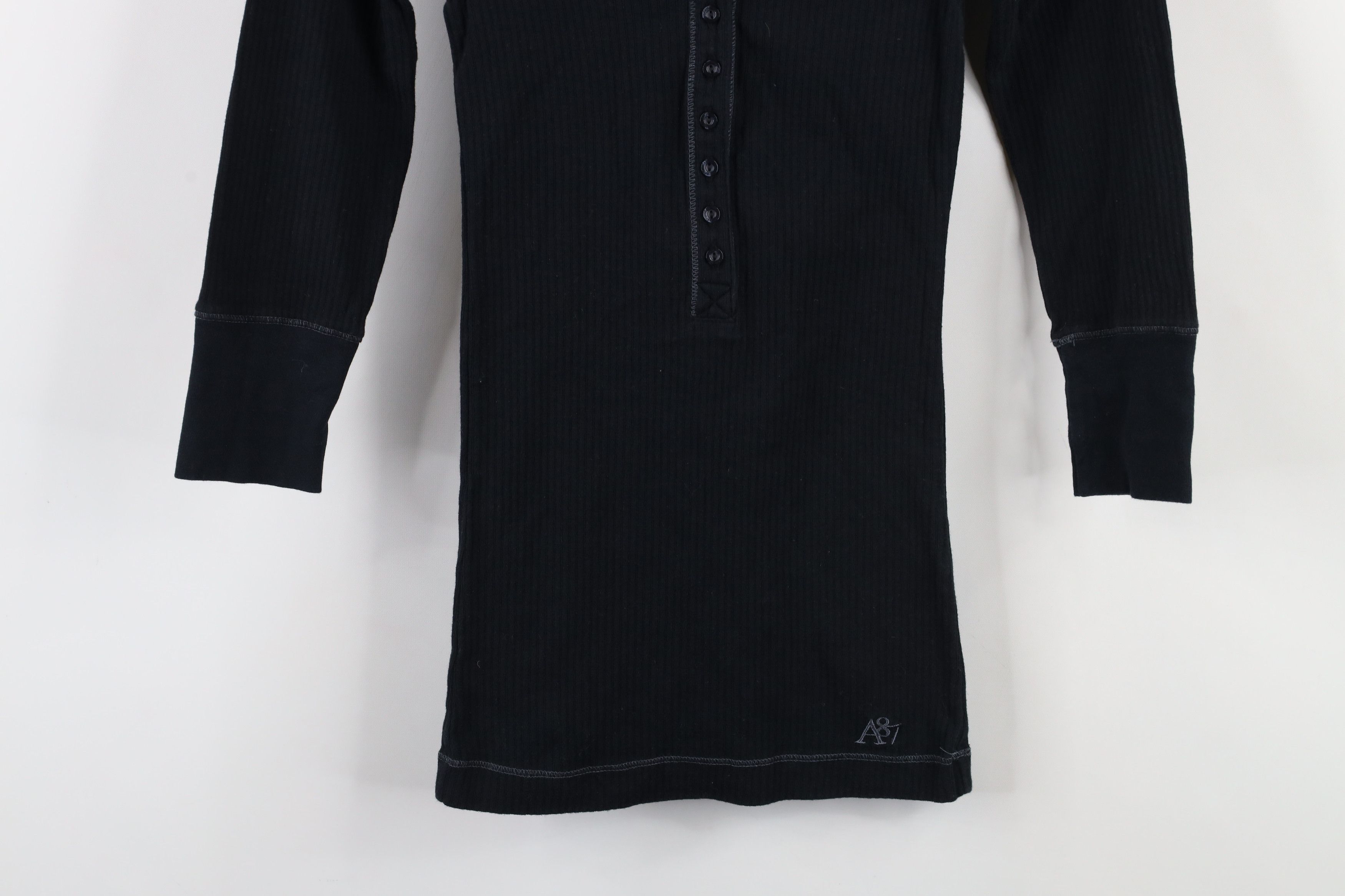 Aeropostale × Vintage Vintage Y2K Aeropostale Thermal Ribbed Knit Henley T-Shirt Size S / US 4 / IT 40 - 3 Thumbnail