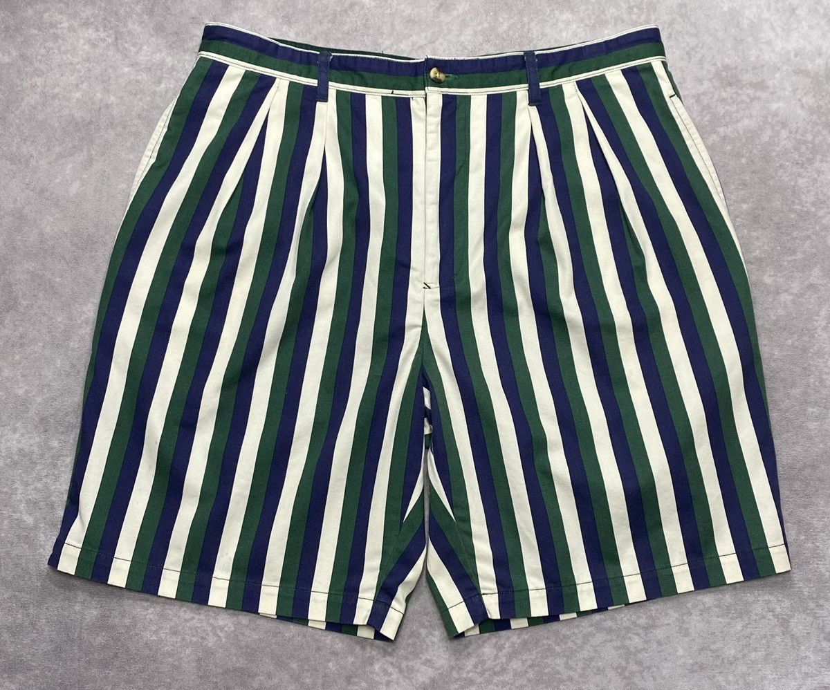 Tommy Hilfiger 90’s Vintage Tommy Hilfiger Striped Cotton Shorts Size US 36 / EU 52 - 1 Thumbnail