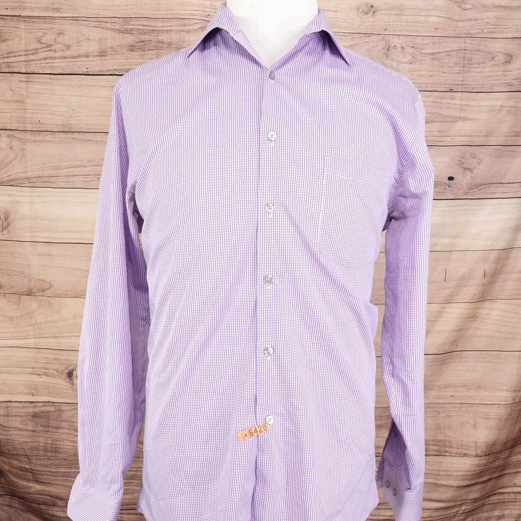 Van Heusen Van Heusen Flex Shirt Mens Large Purple Stretch Regular Fit Long Sleeve Check Shirt Size US L / EU 52-54 / 3 - 3 Thumbnail